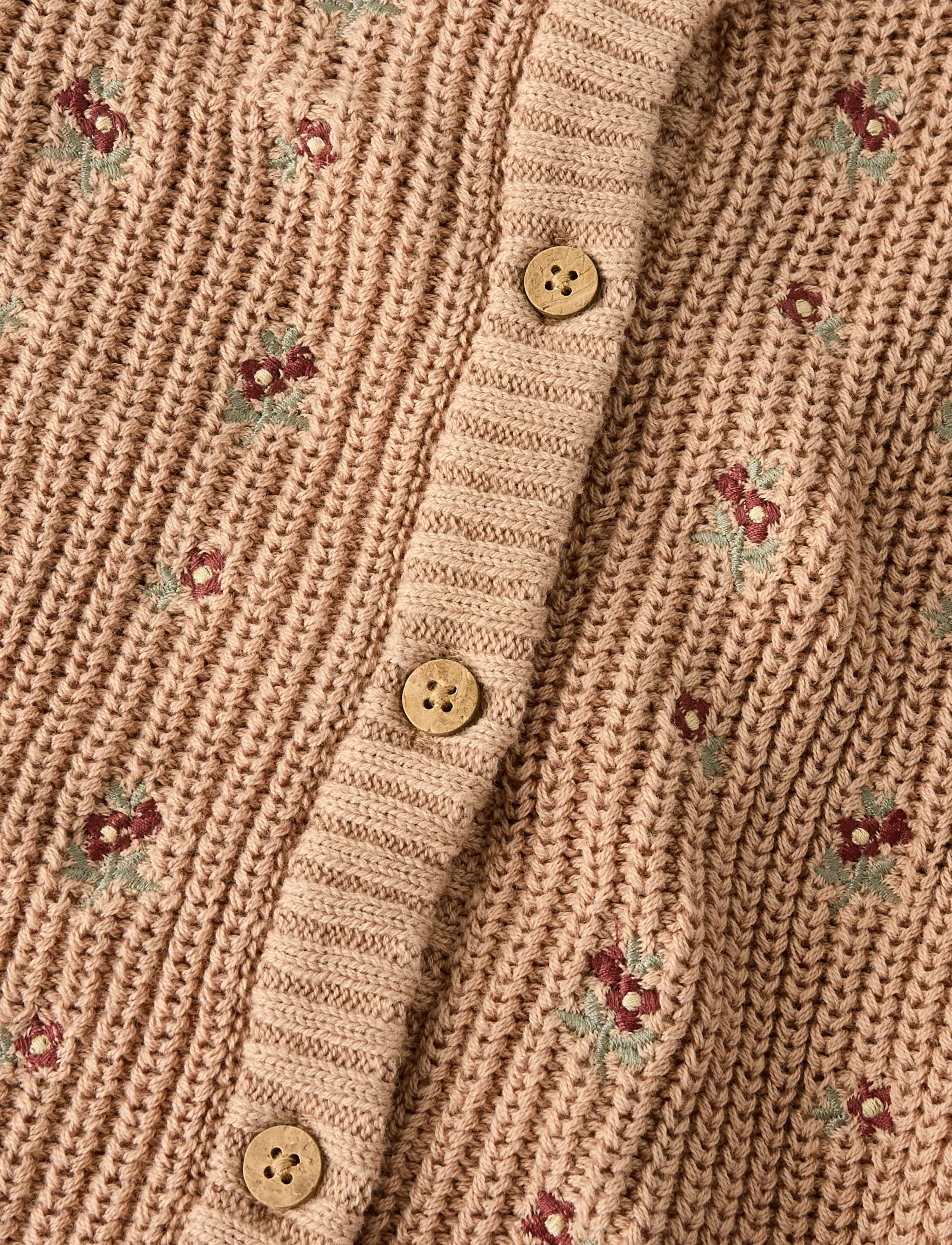 Lil'Atelier - NMFEMLEN EMB AO LS KNIT CARD LIL - cardigans - roebuck - 3