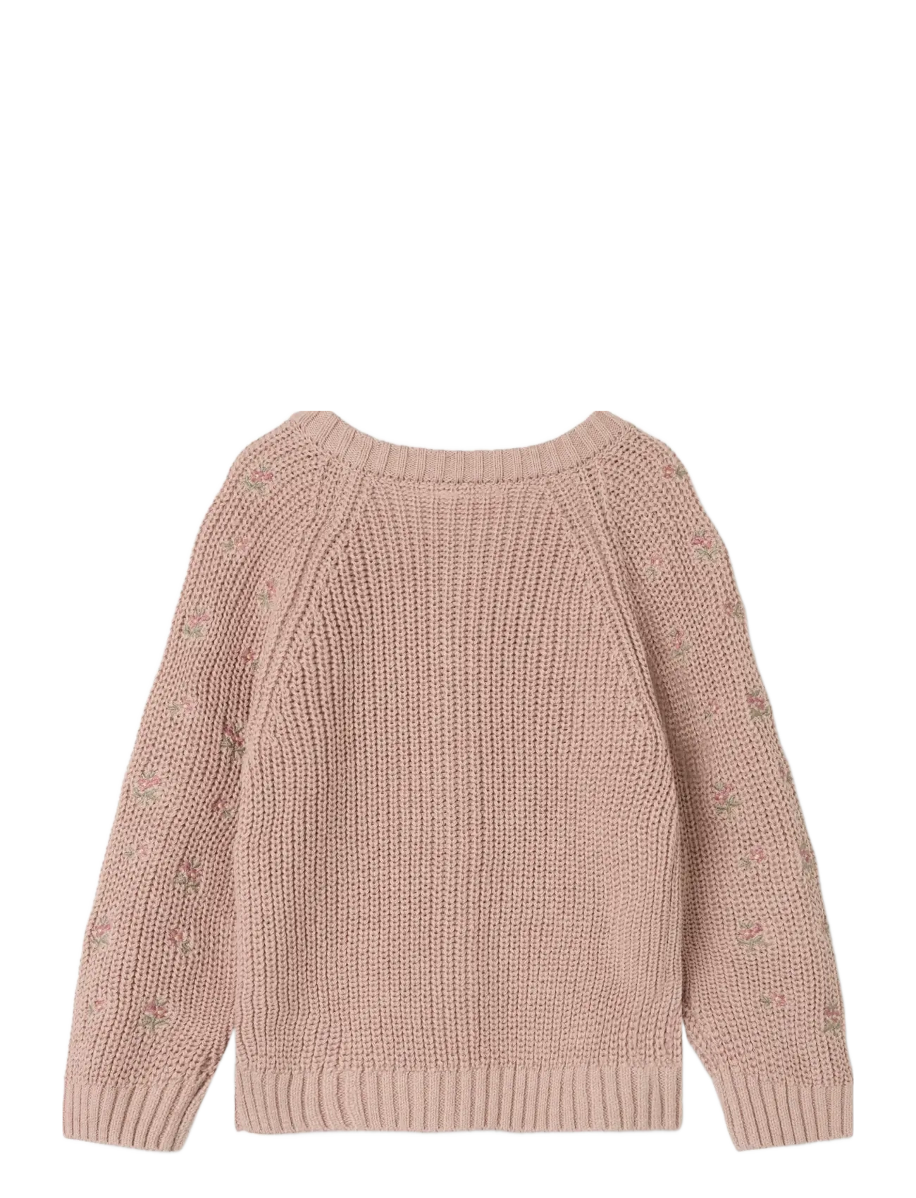 Lil'Atelier - NMFEMLEN EMB AO LS KNIT CARD LIL - cardigans - shadow gray - 1