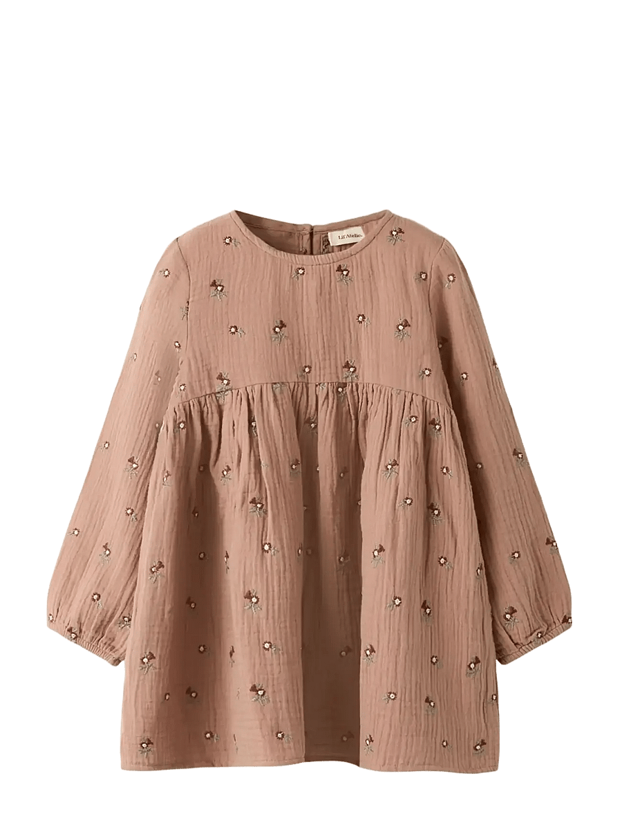 Lil'Atelier - NMFTAMINA LS LOOSE DRESS LIL - roebuck - 0