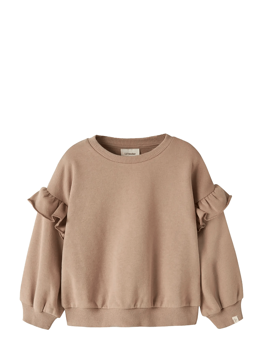 Lil'Atelier - NMFILONDON RES LS RLX SWEAT BRU LIL - sweatshirts - roebuck - 1