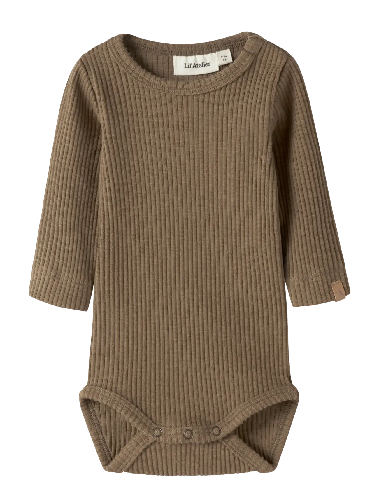 Lil'Atelier Nbmrajo Mab Ls Slim Body Lil, 56, Bodys, Braun - Long-sleeved, Kinder