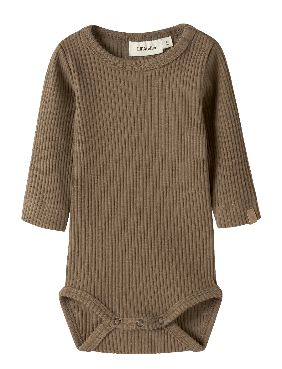 Lil'Atelier - NBMRAJO MAB LS SLIM BODY LIL - langärmelige bodys - kangaroo - 0