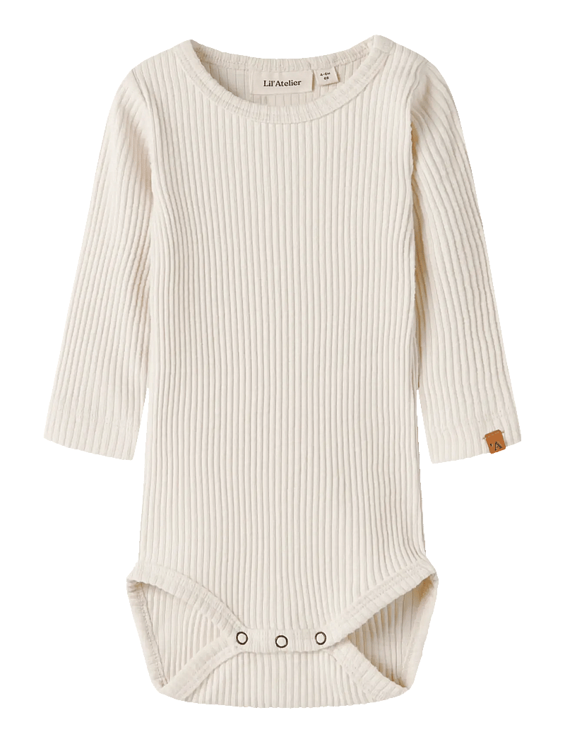 Lil'Atelier - NBMRAJO MAB LS SLIM BODY LIL - pitkähihaiset bodyt - turtledove - 0