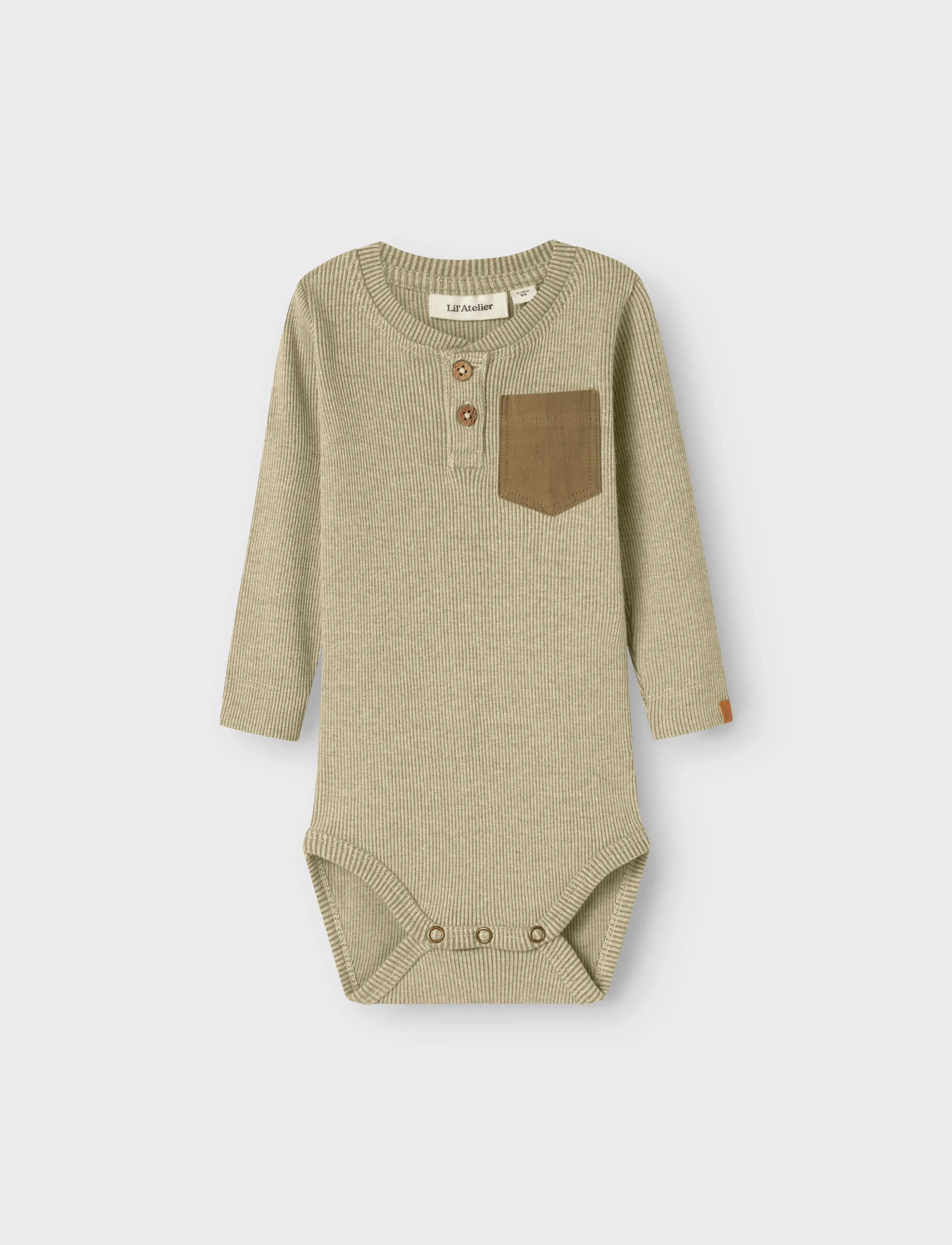Lil'Atelier - NBMBARBAR LS SLIM BODY LIL - moss gray - 2