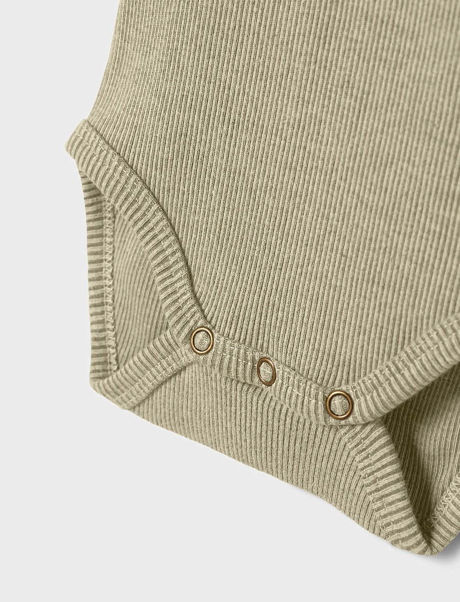Lil'Atelier - NBMBARBAR LS SLIM BODY LIL - moss gray - 3