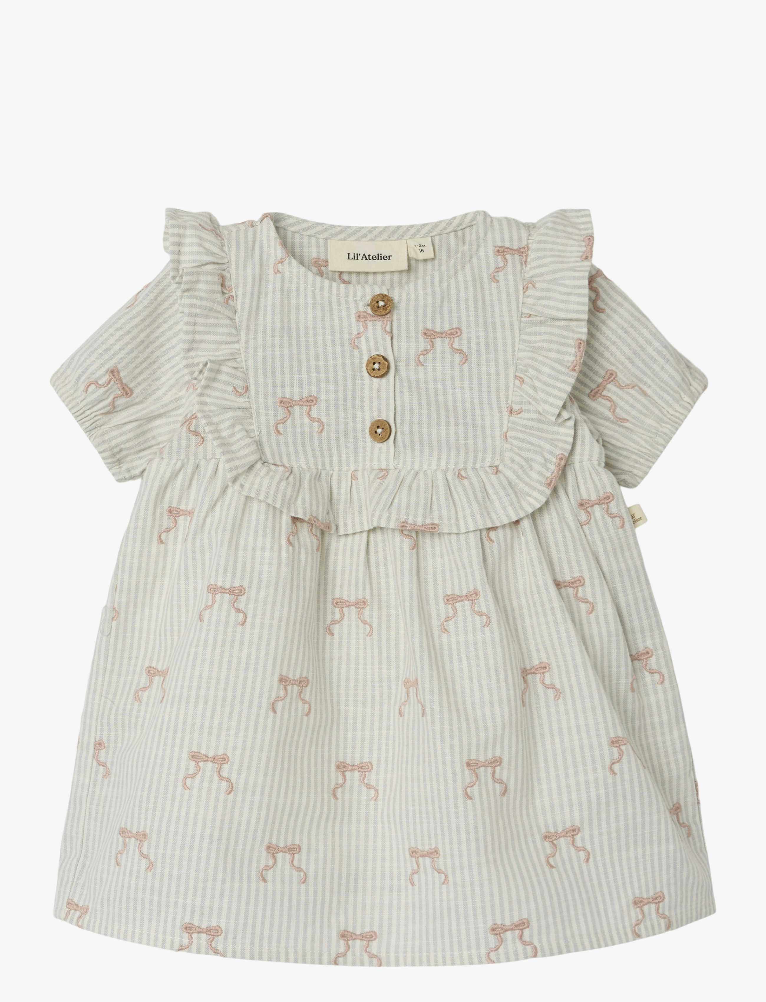 Lil'Atelier - NBFKENDRA SS LOOSE BODY DRESS LIL - coconut milk - 1