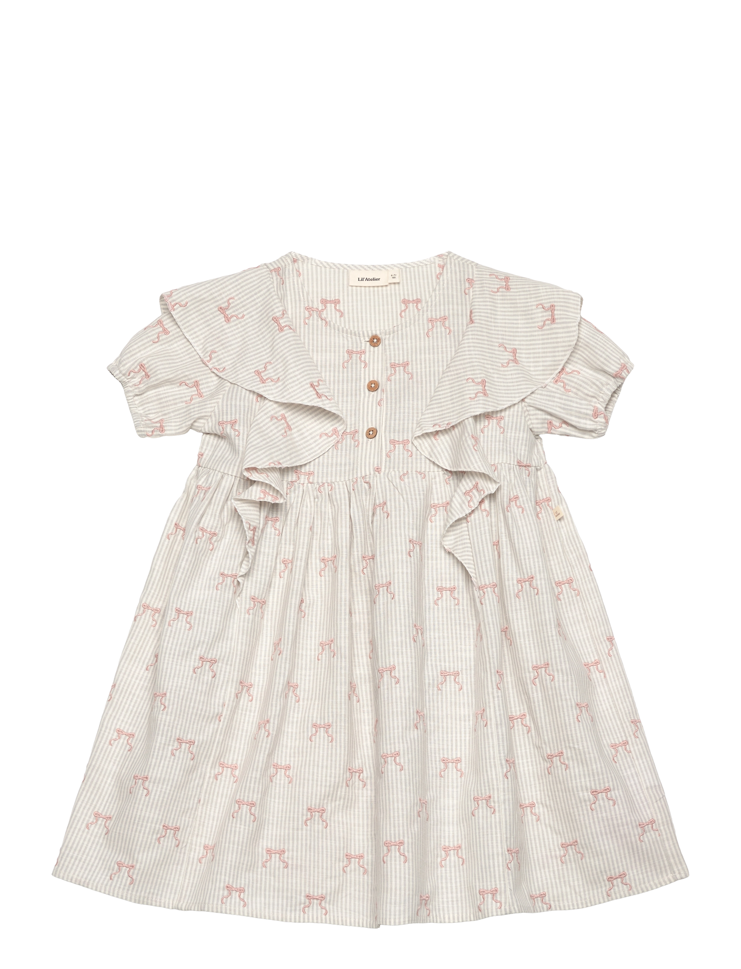 Lil'Atelier - NMFKENDRA SS LOOSE DRESS LIL - coconut milk - 1