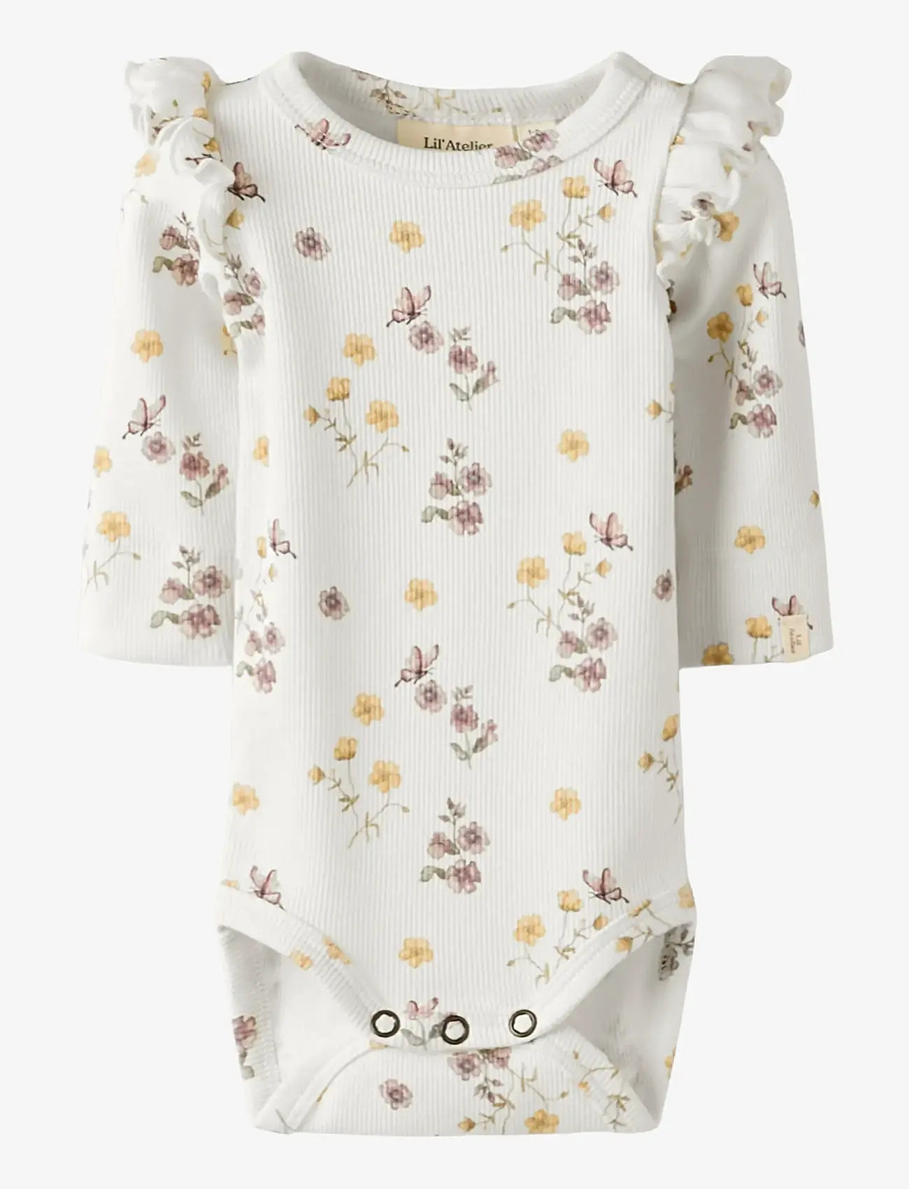 Lil'Atelier - NBFGAVO EKO LS SLIM BODY LIL NOOS - langärmelige bodys - coconut milk - 1