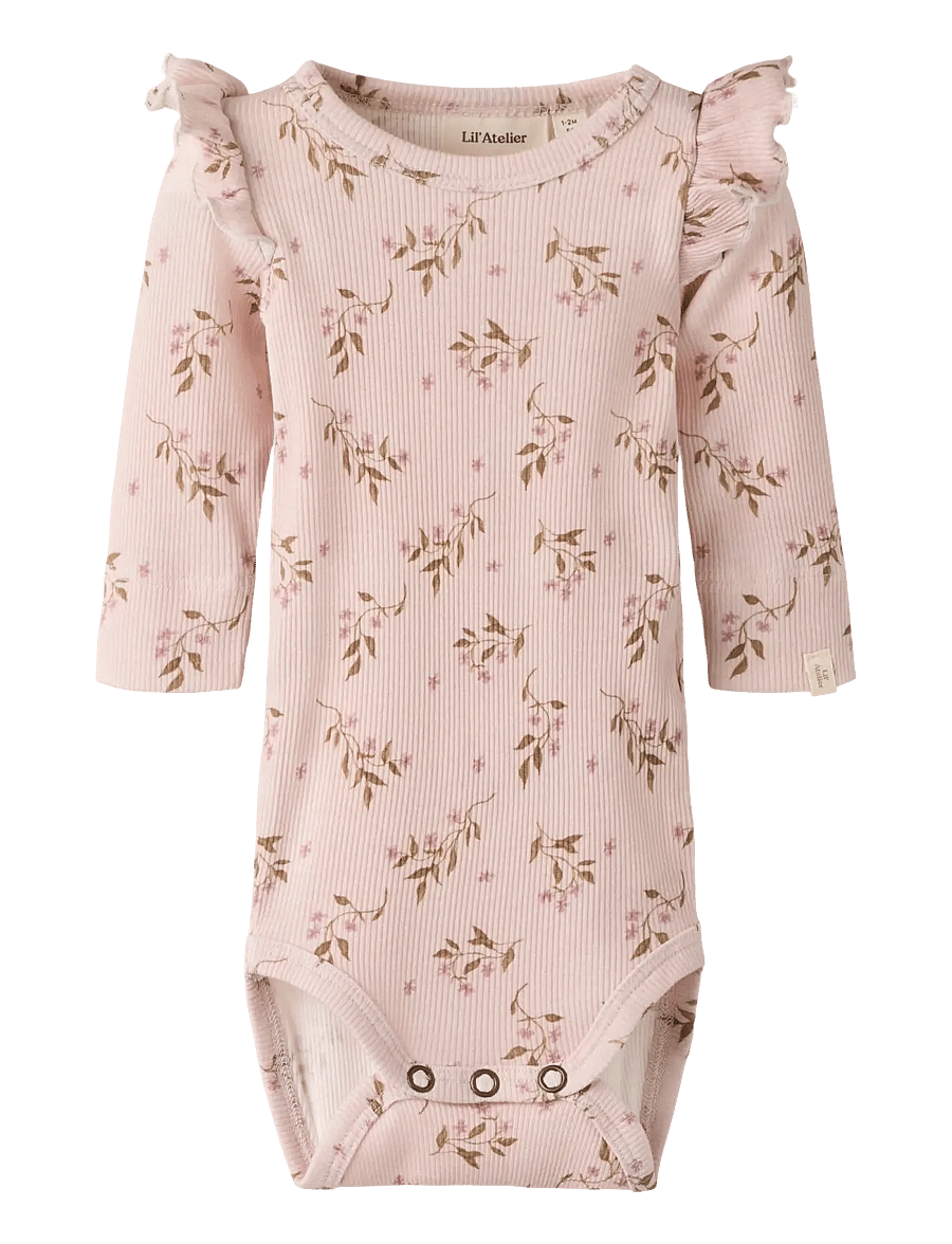 Lil'Atelier - NBFGAVO EKO LS SLIM BODY LIL NOOS - langärmelige bodys - hushed violet - 0