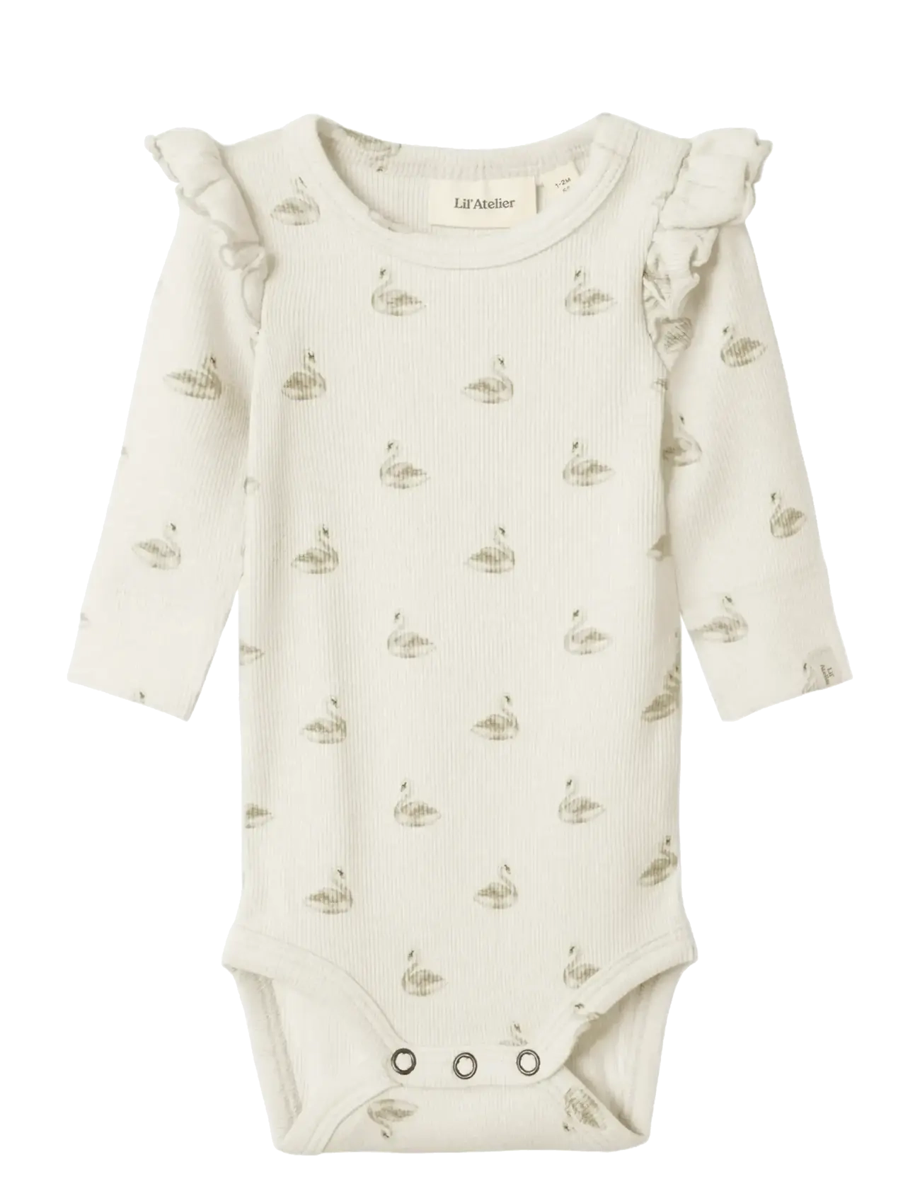 Lil'Atelier NBFGAVO EKO LS SLIM BODY LIL NOOS - 4 for 3 - PASTEL PARCHMENT / white