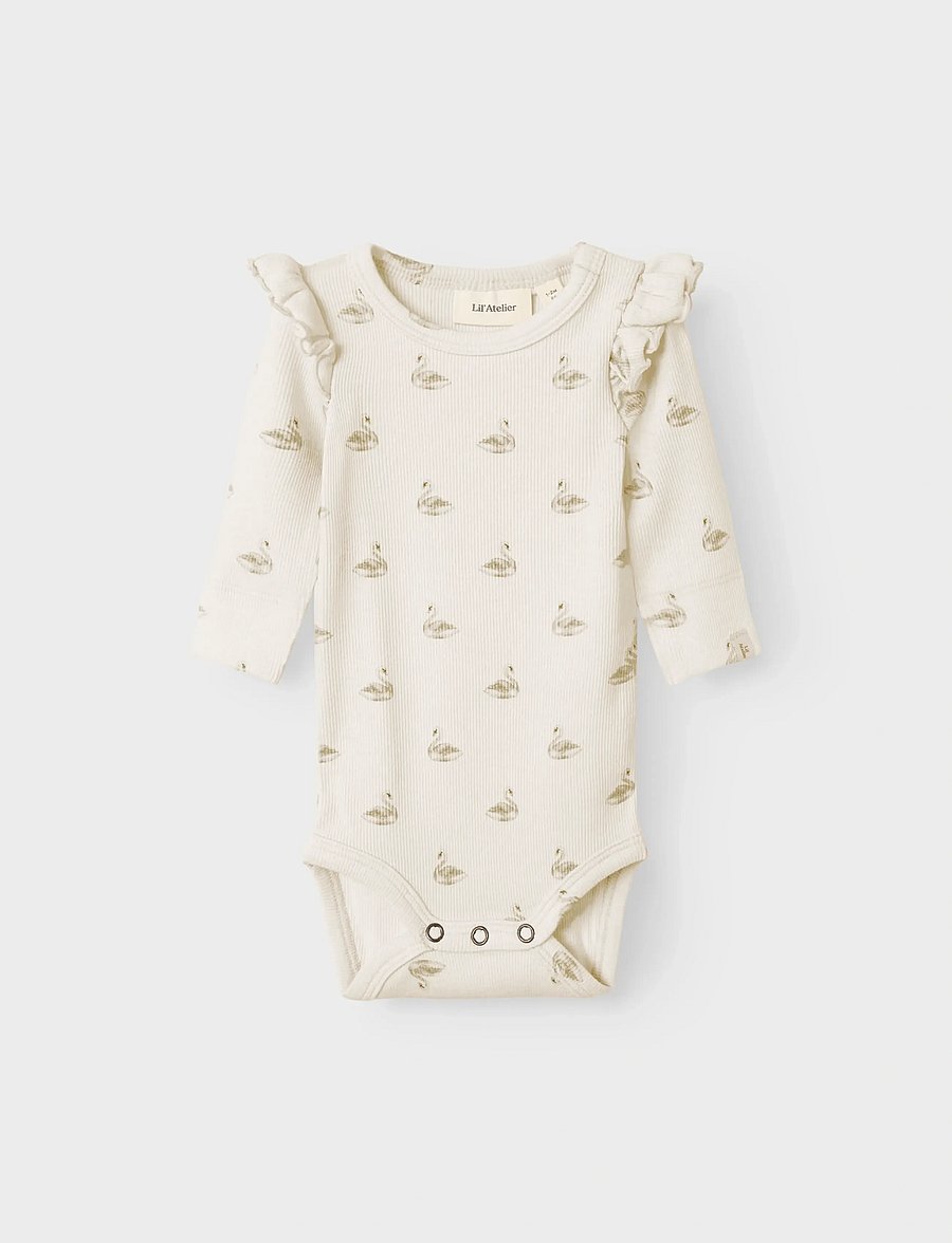 Lil'Atelier - NBFGAVO EKO LS SLIM BODY LIL NOOS - bodies à manches longues - pastel parchment - 0