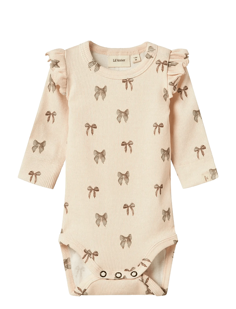 Lil'Atelier - NBFGAVO EKO LS SLIM BODY LIL NOOS - smėlinukai ilgomis rankovėmis - silver peony - 1