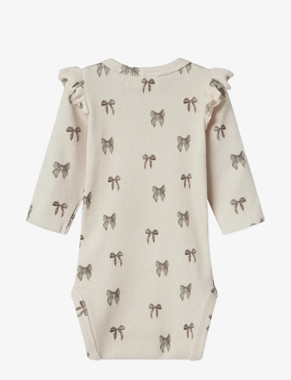 Lil'Atelier - NBFGAVO EKO LS SLIM BODY LIL NOOS - langærmede bodyer - silver peony - 2