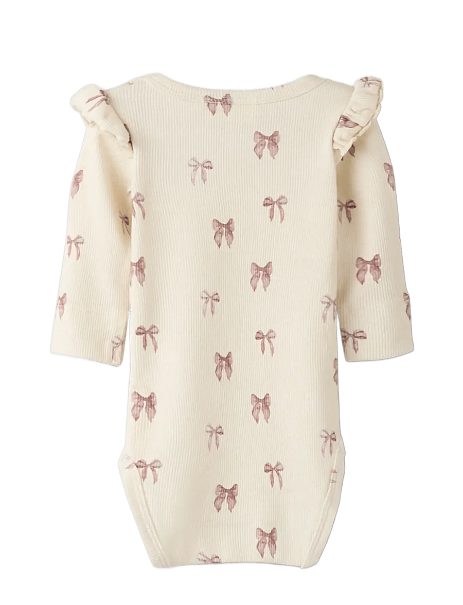 Lil'Atelier - NBFGAVO EKO LS SLIM BODY LIL NOOS - langärmelige bodys - turtledove - 1