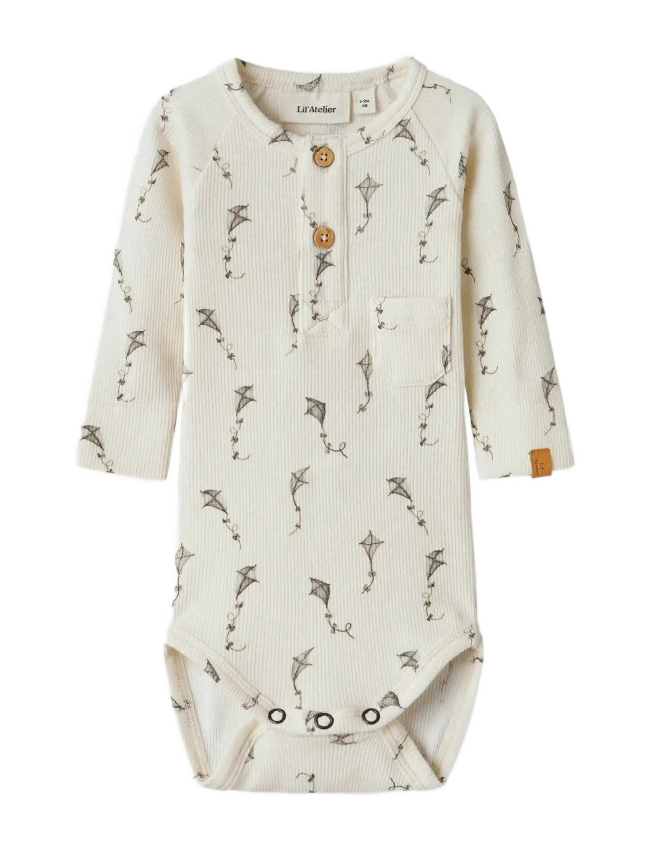 Lil'Atelier NBMGAVO ELM LS SLIM BODY LIL NOOS - Lil'Atelier - TURTLEDOVE / cream