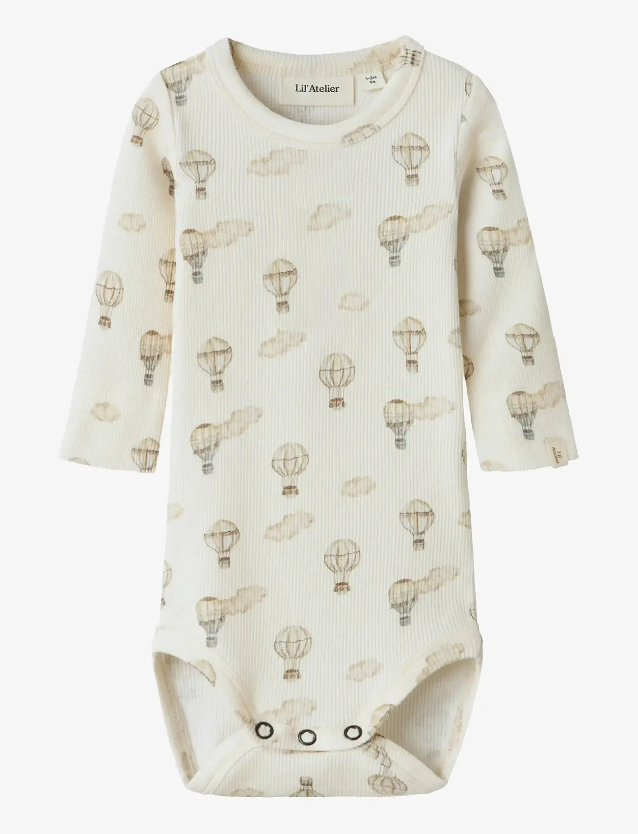 Lil'Atelier - NBNGAVO EMO LS SLIM BODY LIL NOOS - langærmede bodyer - turtledove - 1