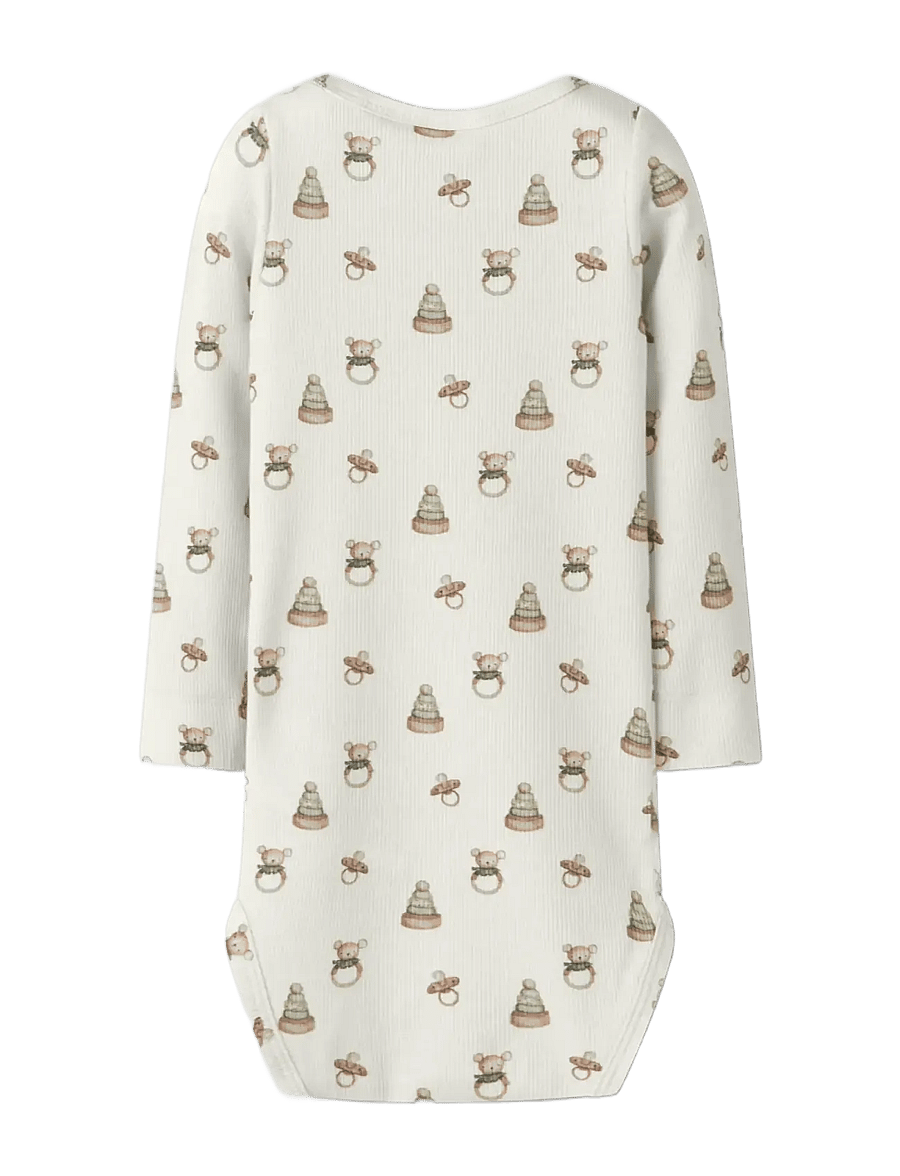 Lil'Atelier - NBNGAVO EMO LS SLIM BODY LIL NOOS - pikkade varrukatega bodid - turtledove - 2