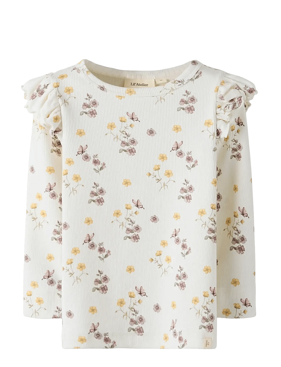 Lil'Atelier - NMFGAVO EKO LS SLIM TOP LIL NOOS - langärmelig - coconut milk - 1