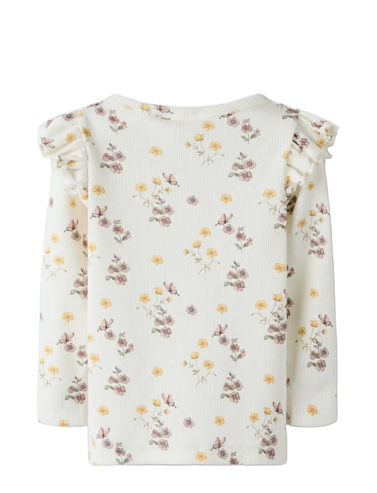 Lil'Atelier - NMFGAVO EKO LS SLIM TOP LIL NOOS - langærmede t-shirts - coconut milk - 2