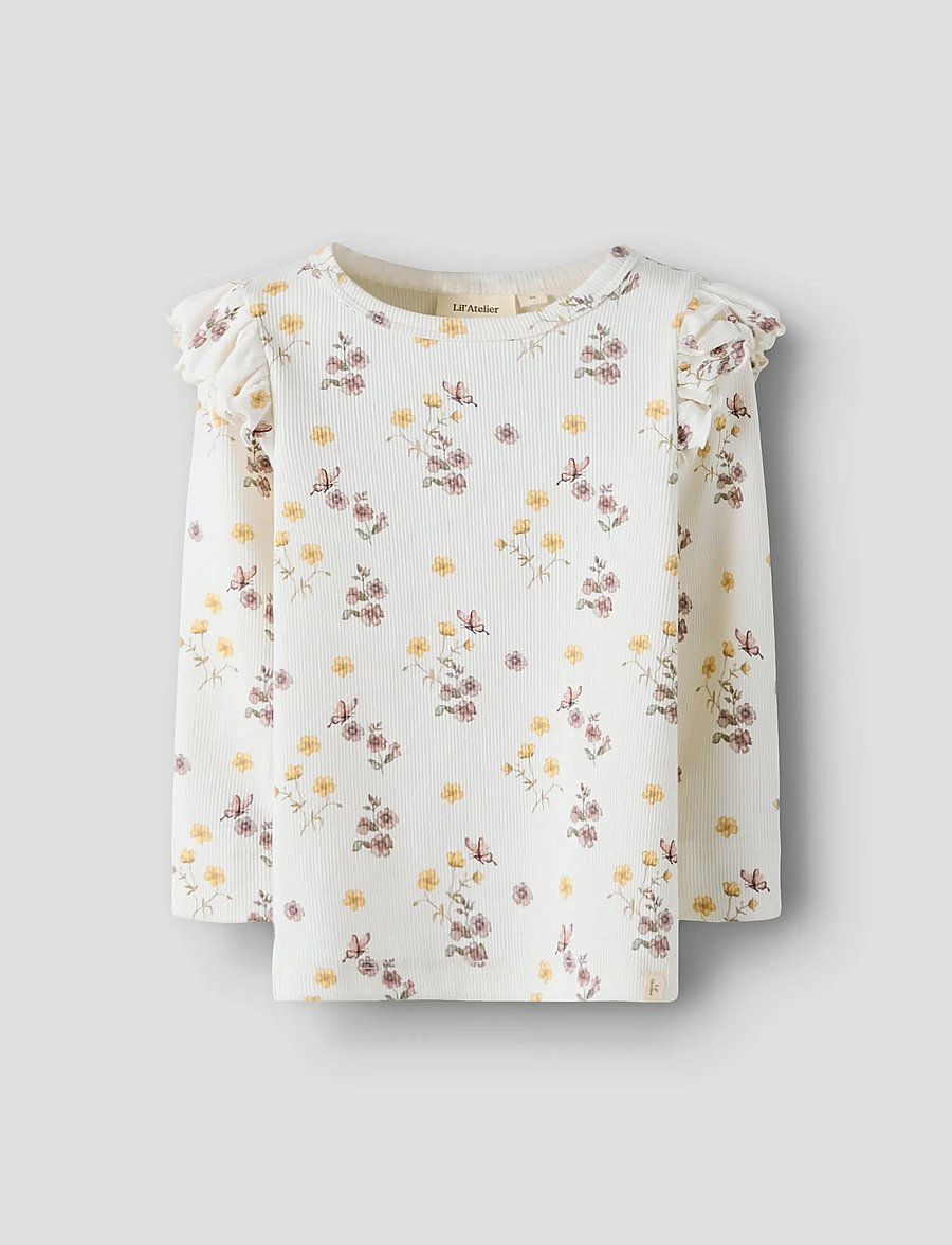 Lil'Atelier - NMFGAVO EKO LS SLIM TOP LIL NOOS - langärmelig - coconut milk - 3