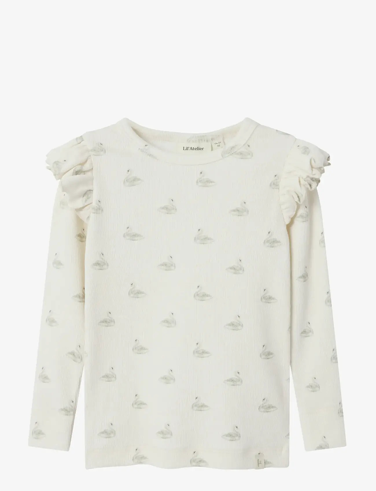 Lil'Atelier - NMFGAVO EKO LS SLIM TOP LIL NOOS - langærmede t-shirts - pastel parchment - 1