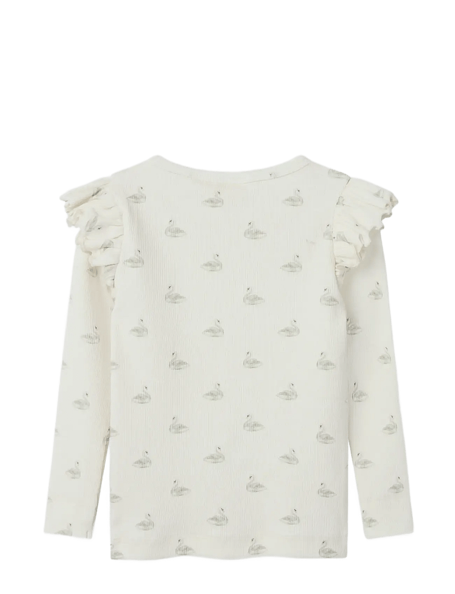 Lil'Atelier - NMFGAVO EKO LS SLIM TOP LIL NOOS - långärmade t-shirts - pastel parchment - 2