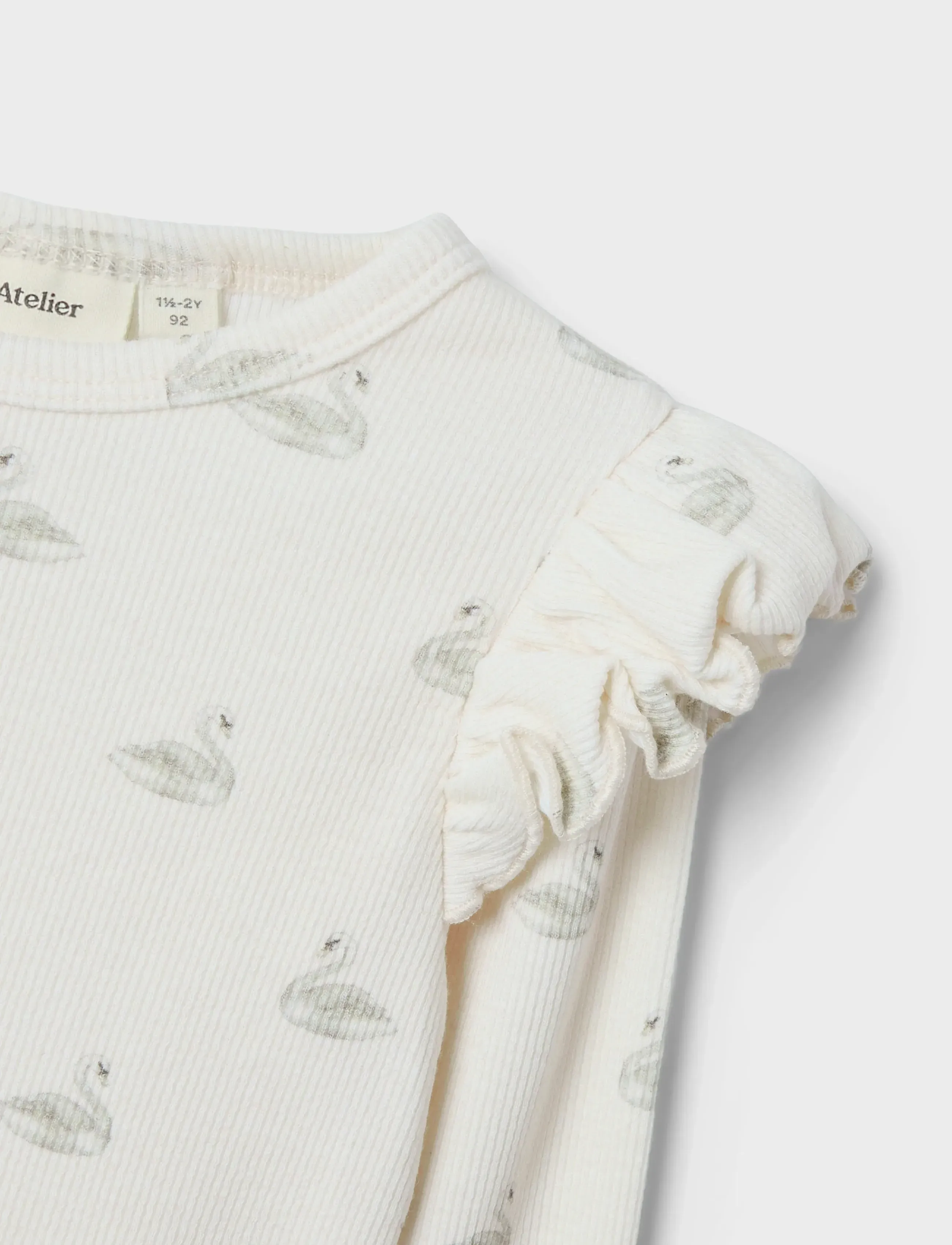 Lil'Atelier - NMFGAVO EKO LS SLIM TOP LIL NOOS - langärmelig - pastel parchment - 4