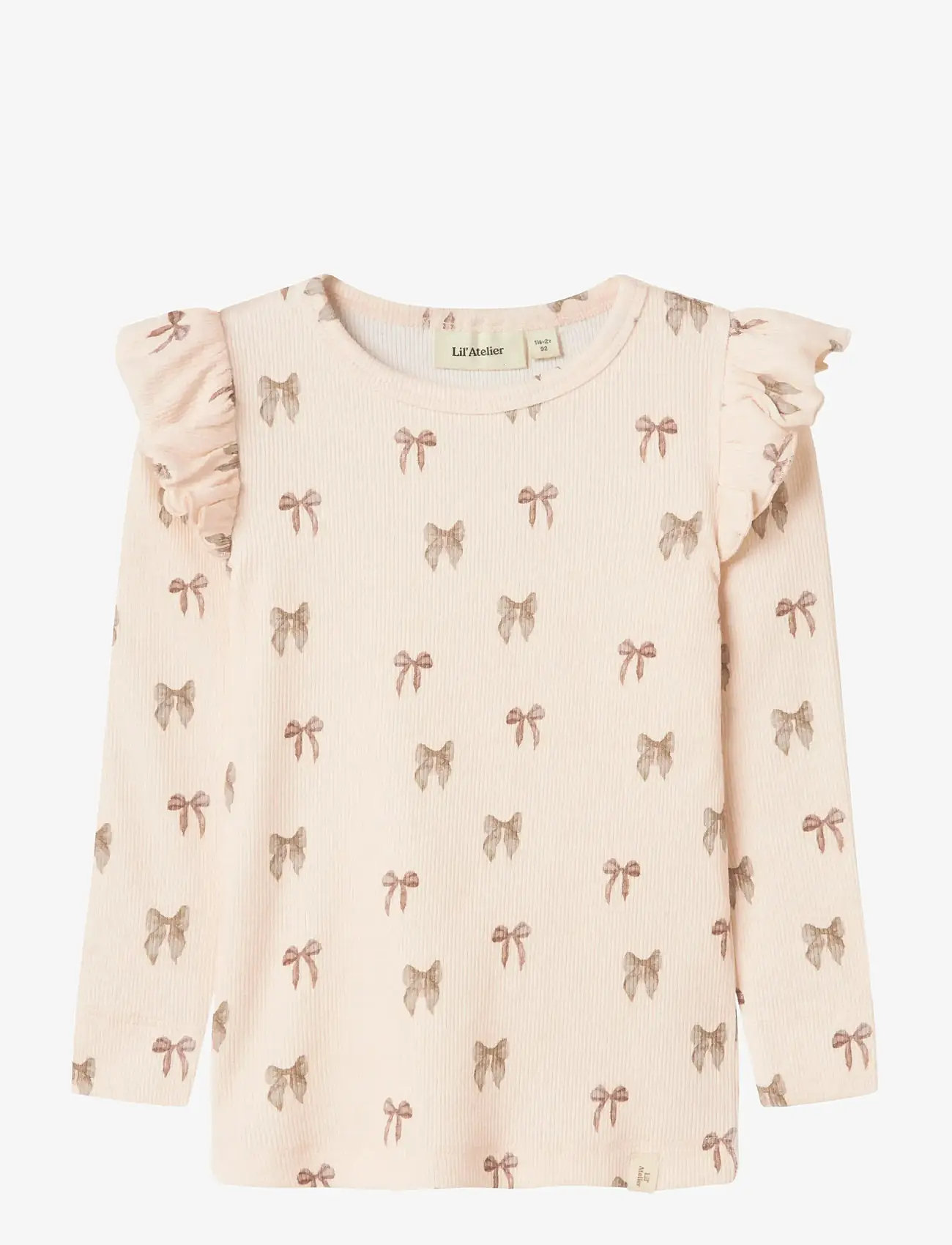 Lil'Atelier - NMFGAVO EKO LS SLIM TOP LIL NOOS - long-sleeved t-shirts - silver peony - 1