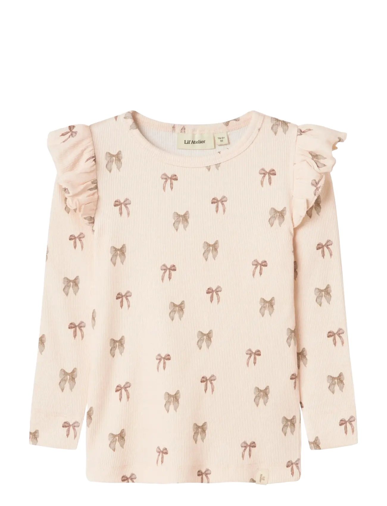 Lil'Atelier NMFGAVO EKO LS SLIM TOP LIL NOOS - Overdele - SILVER PEONY / beige