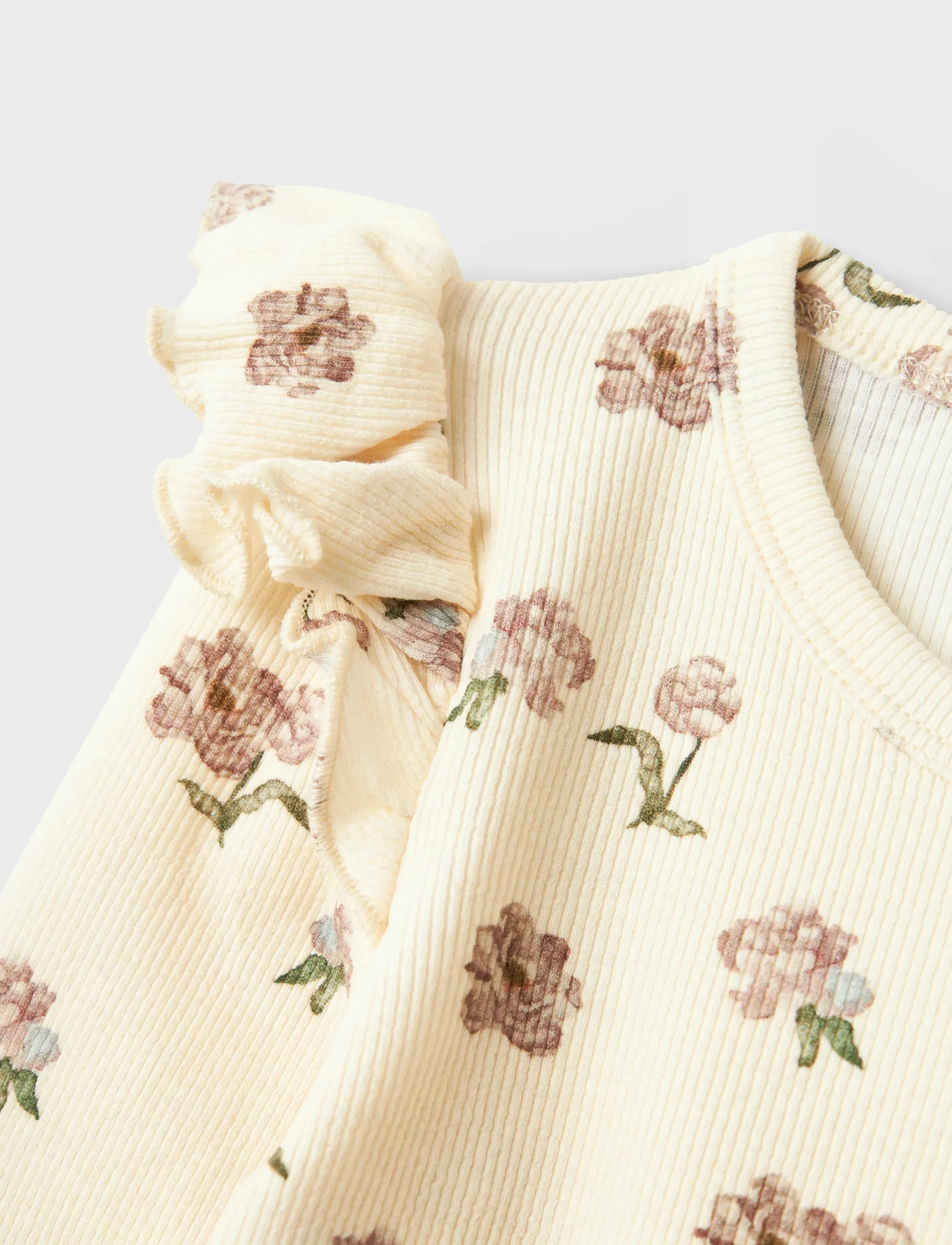 Lil'Atelier - NMFGAVO EKO LS SLIM TOP LIL NOOS - pitkähihaiset t-paidat - turtledove - 3