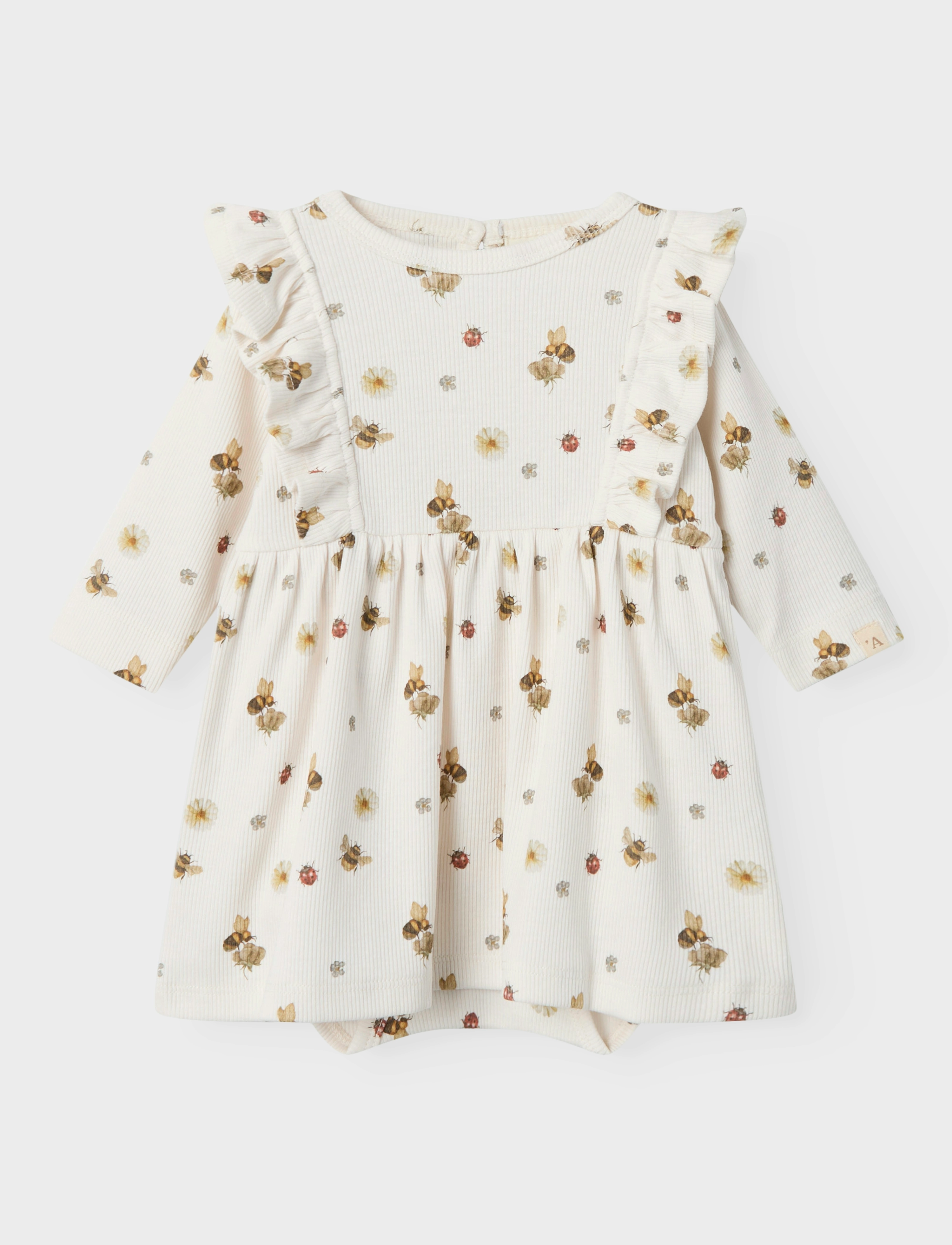 Lil'Atelier - NBFLAVO ENA LS BODY DRESS LIL - coconut milk - 4