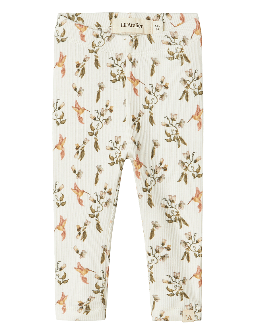 Lil'Atelier - NBFLAVO ELF SLIM LEGGING LIL NOOS - leginsy - coconut milk - 0