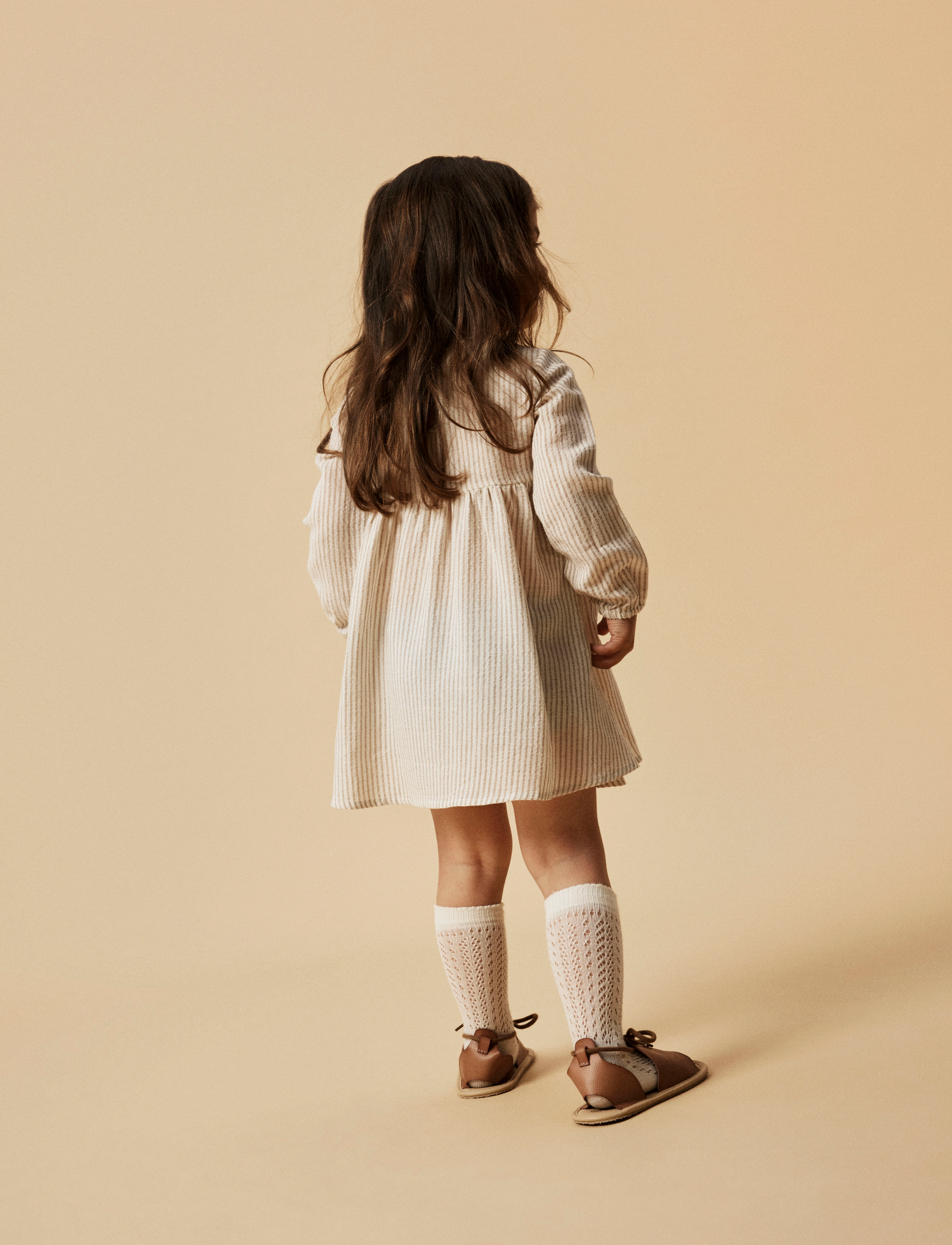 Lil'Atelier - NMFLINO LS LOOSE DRESS LIL - coconut milk - 3