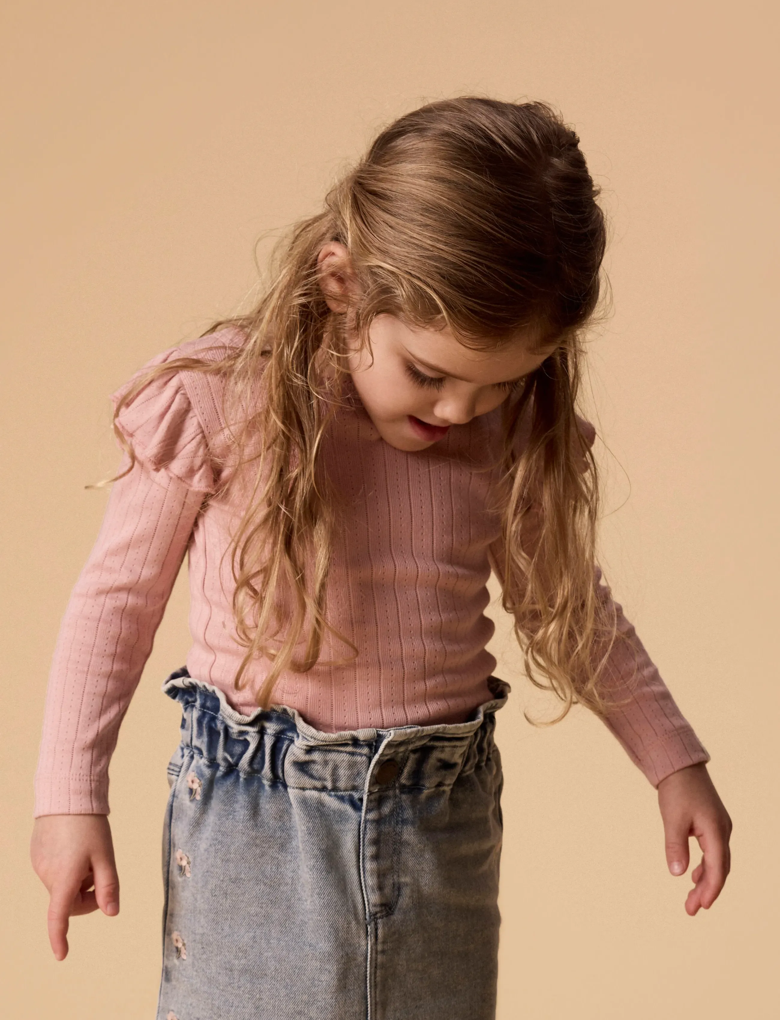 Lil'Atelier - NMFRACHEL NAN LS SLIM TOP LIL - långärmade t-shirts - misty rose - 4
