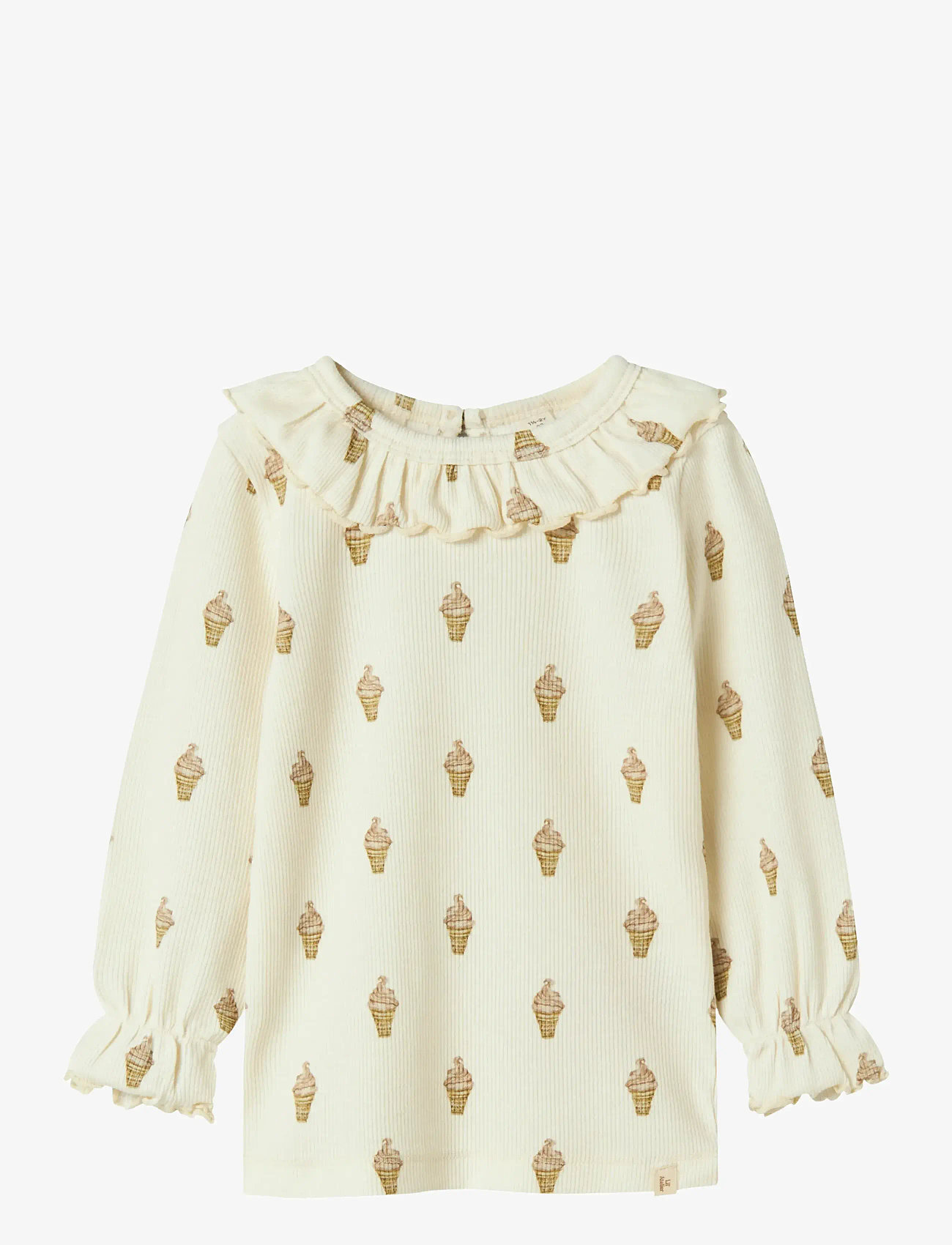 Lil'Atelier - NMFGAVO EUG LS SLIM TOP LIL - herbstliche kleidung - turtledove - 0