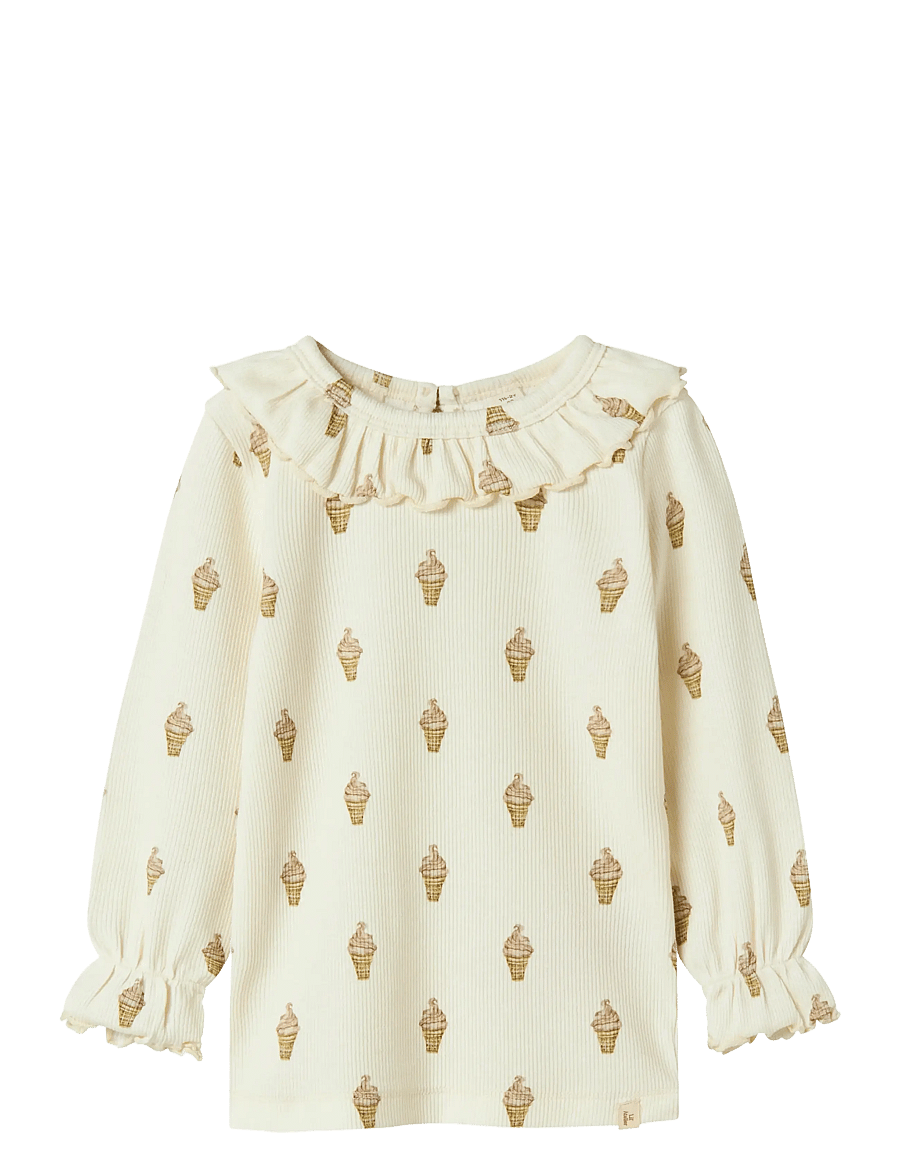Lil'Atelier - NMFGAVO EUG LS SLIM TOP LIL - turtledove - 0