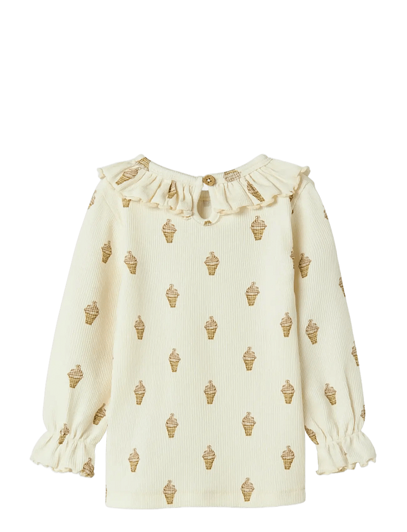 Lil'Atelier - NMFGAVO EUG LS SLIM TOP LIL - pikkade varrukatega t-särgid - turtledove - 1