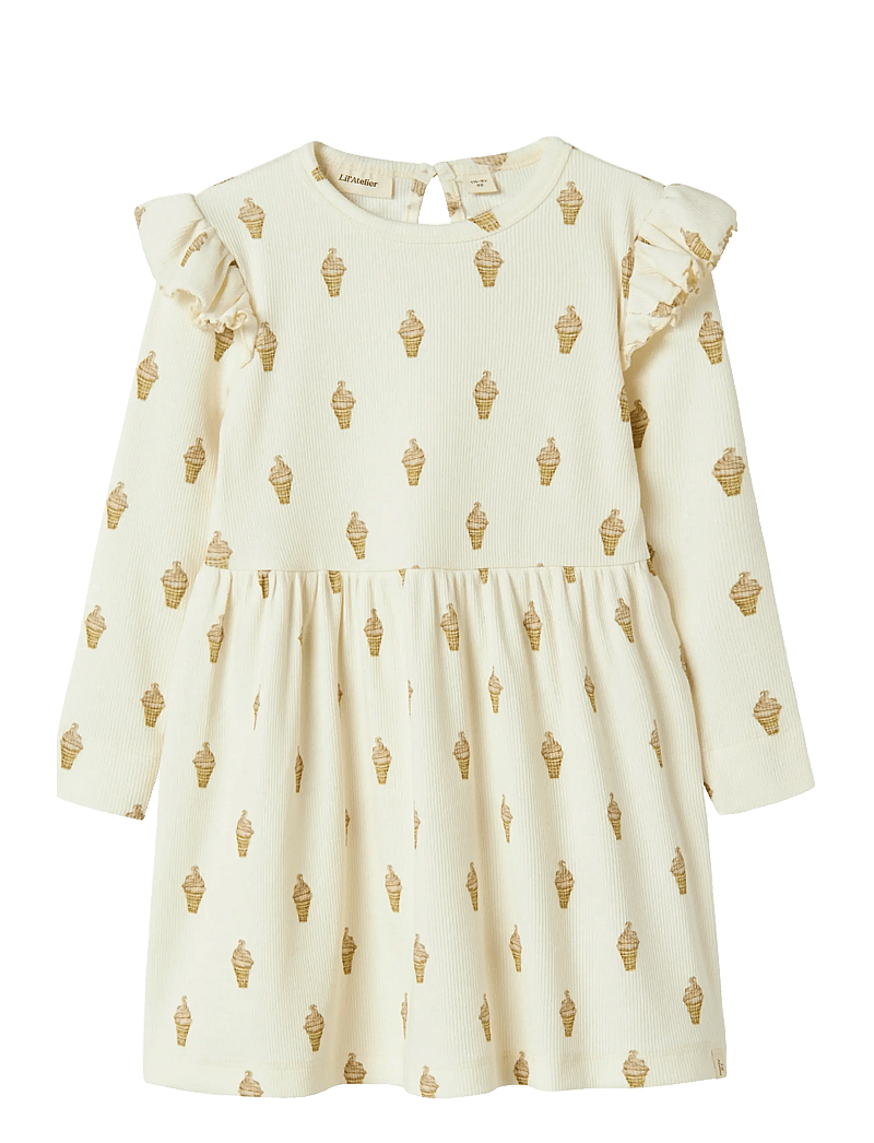 Lil'Atelier - NMFGAVO ENK LS DRESS LIL - langärmelige freizeitkleider - turtledove - 0
