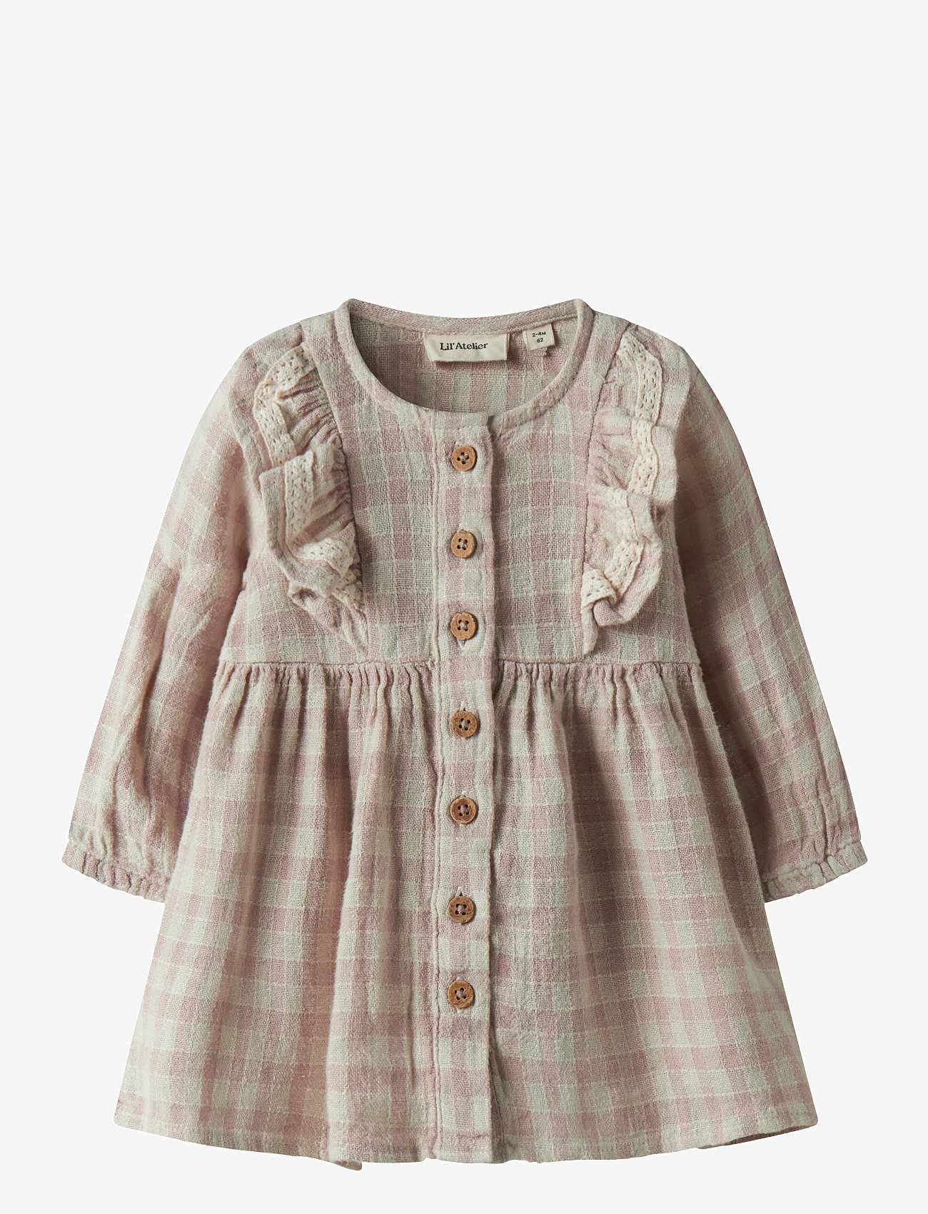 Lil'Atelier - NBFDAGMAR LS LOOSE DRESS LIL - peach whip - 0