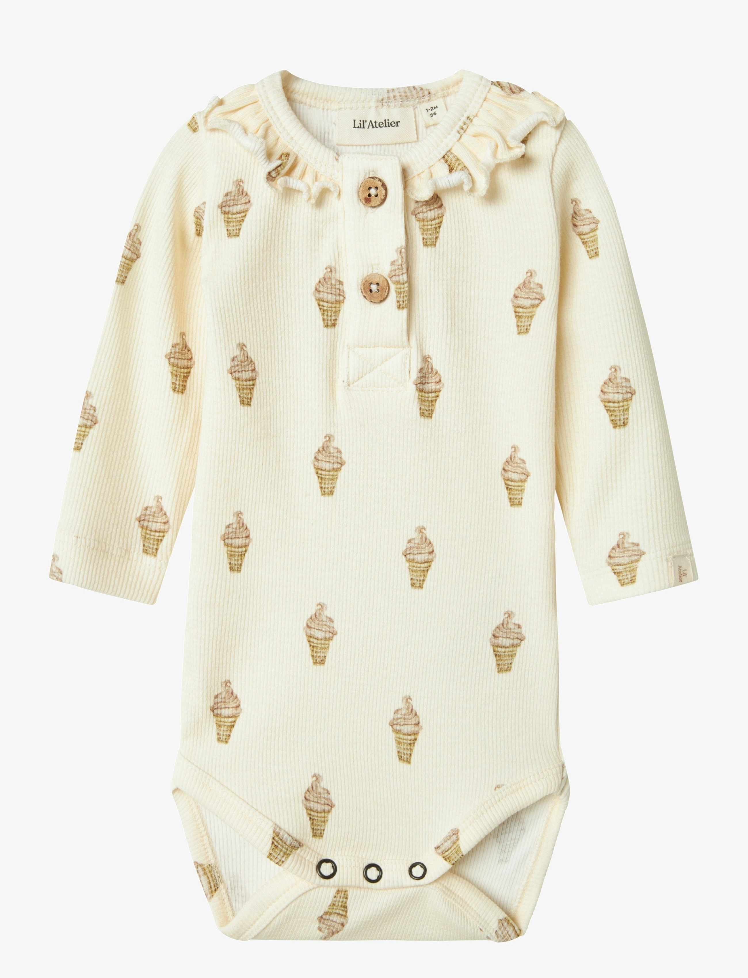 Lil'Atelier NBFGAVO EMO LS SLIM BODY LIL - Bodies - TURTLEDOVE / cream