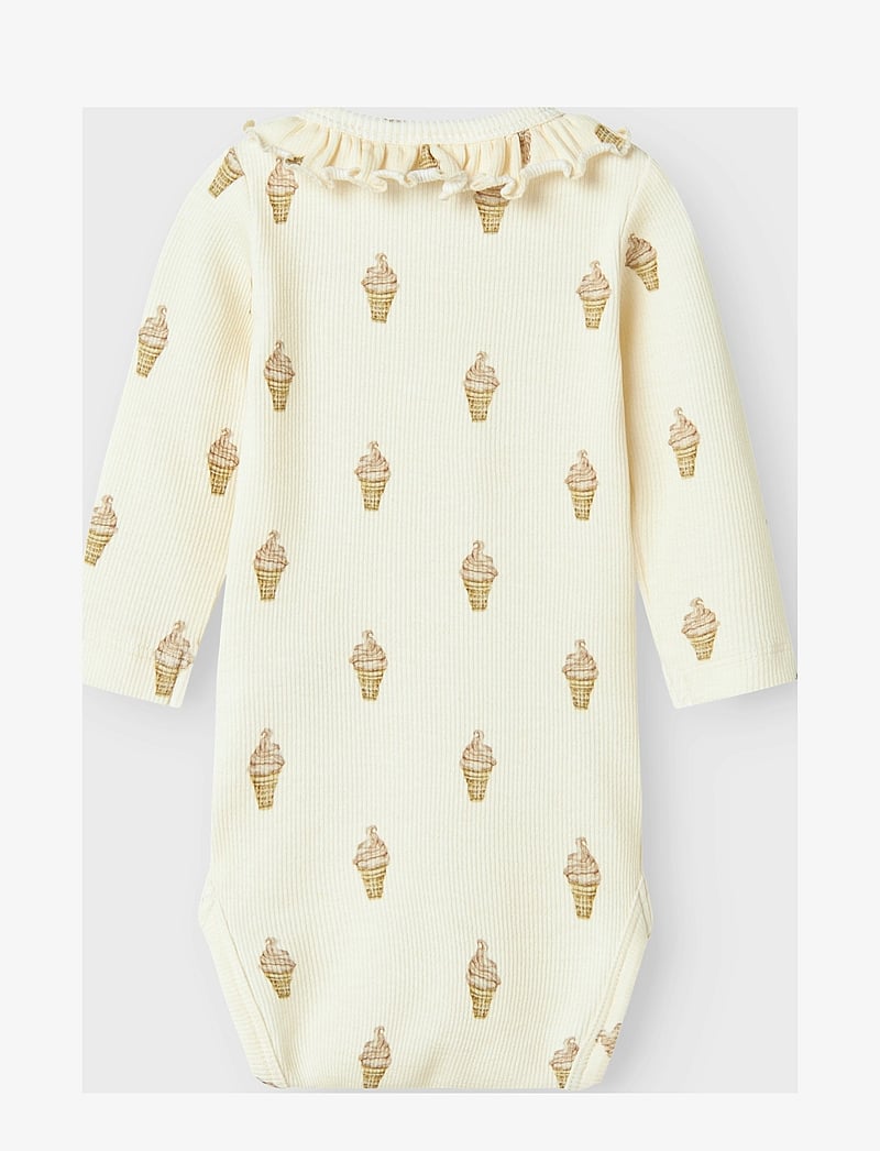 Lil'Atelier - NBFGAVO EMO LS SLIM BODY LIL - pikkade varrukatega bodid - turtledove - 1