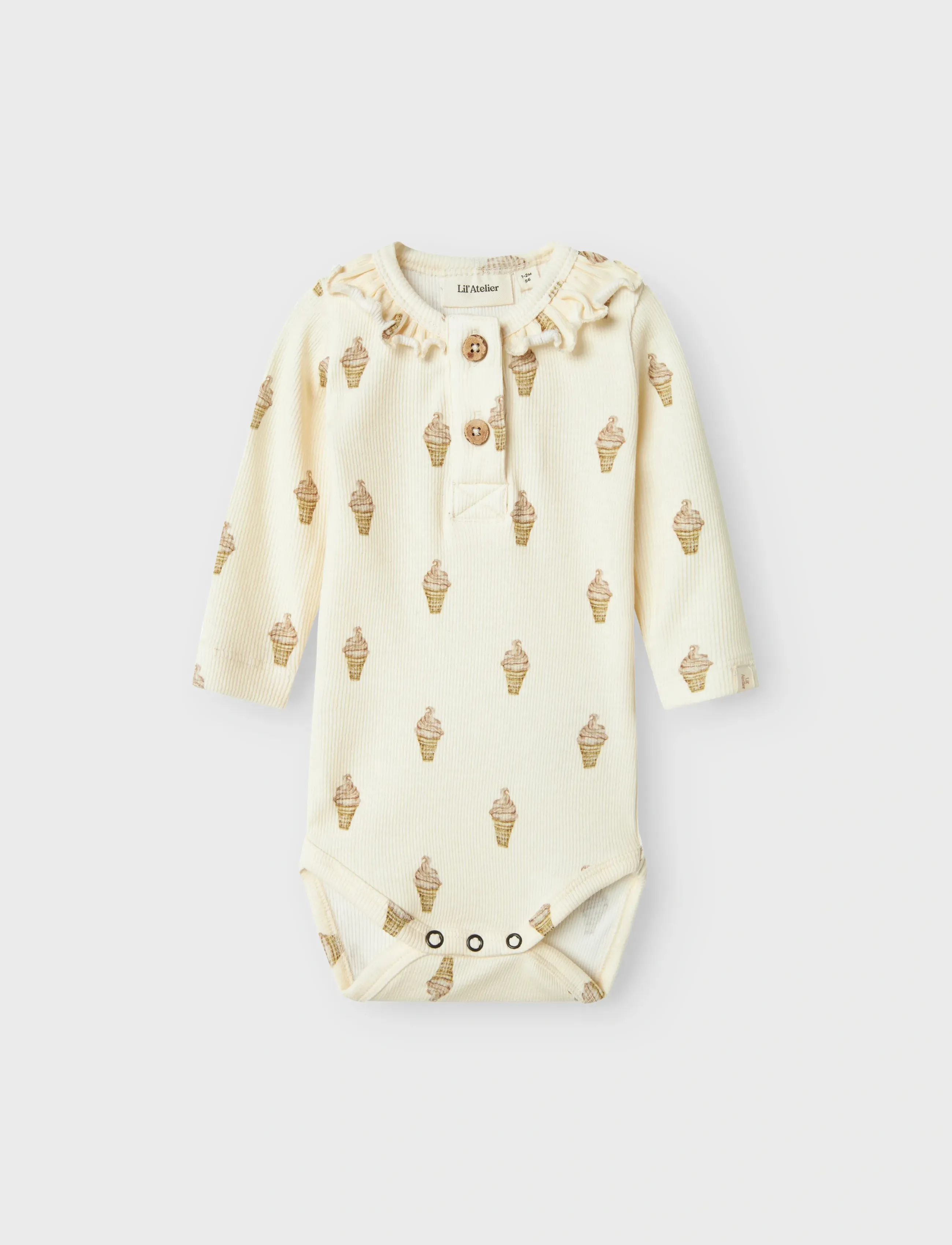 Lil'Atelier - NBFGAVO EMO LS SLIM BODY LIL - long-sleeved bodies - turtledove - 2