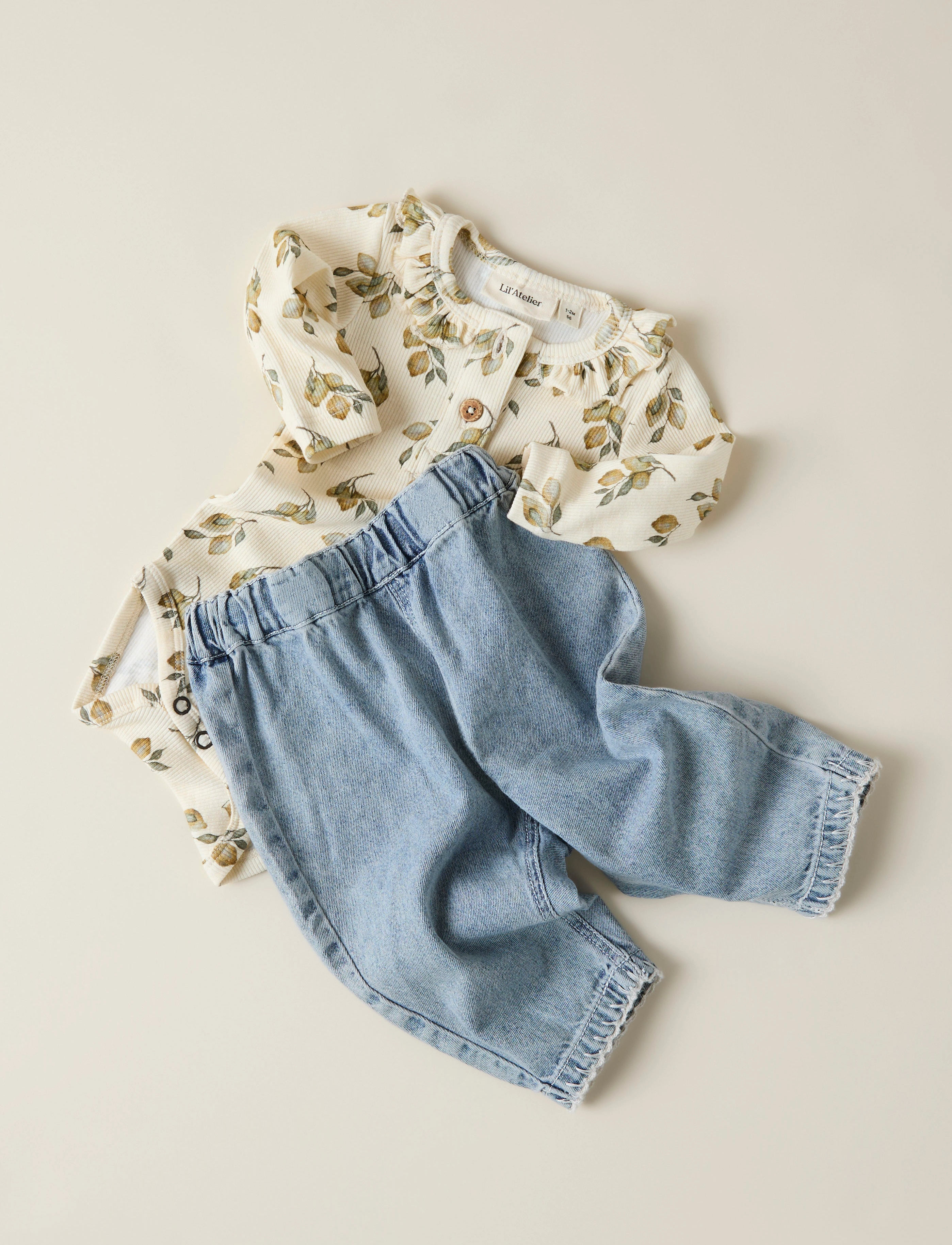 Lil'Atelier - NBFGAVO EMO LS SLIM BODY LIL - pikkade varrukatega bodid - turtledove - 2