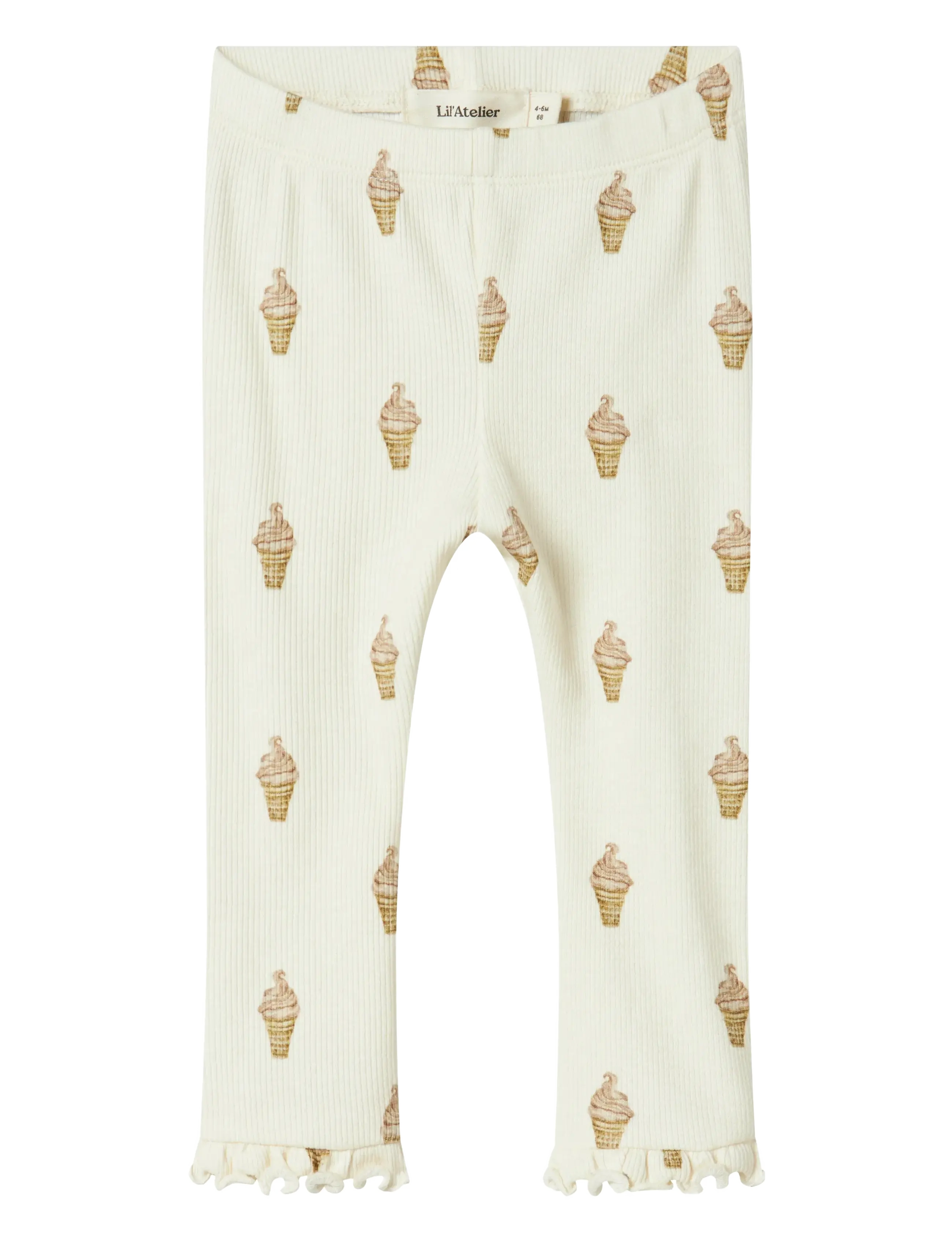 Lil'Atelier NBFGAVO EKA SLIM LEGGING LIL - Underdele - TURTLEDOVE / cream