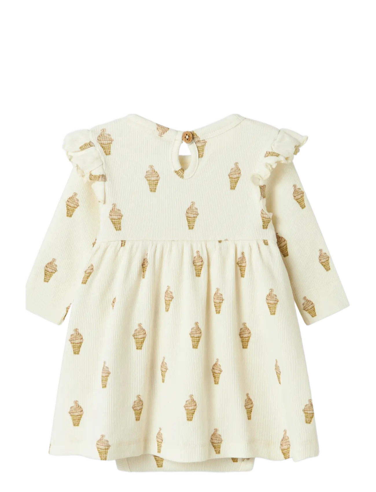 Lil'Atelier - NBFGAVO ENK LS BODY DRESS LIL - robes pour bébés à manches longues - turtledove - 1