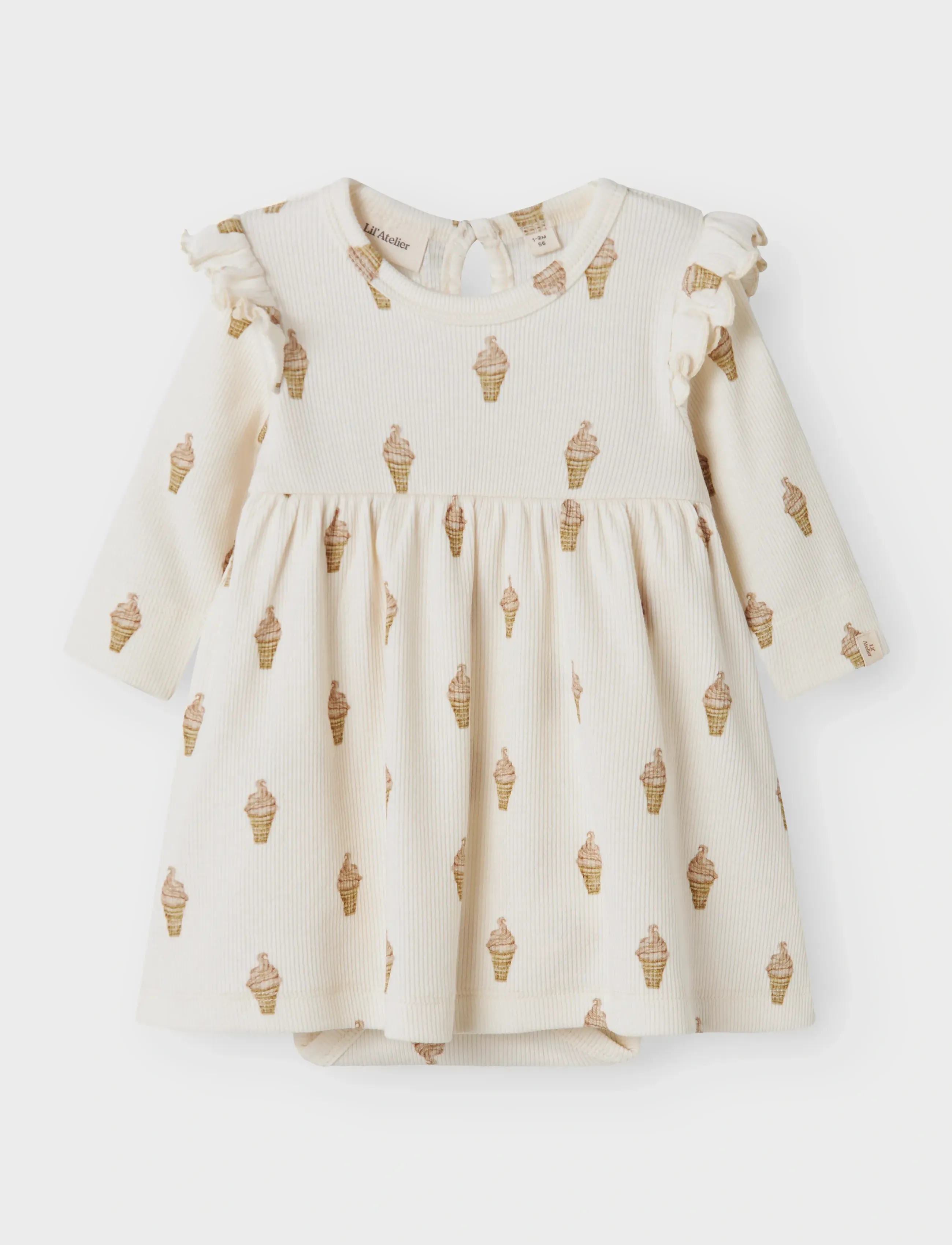 Lil'Atelier - NBFGAVO ENK LS BODY DRESS LIL - robes pour bébés à manches longues - turtledove - 2