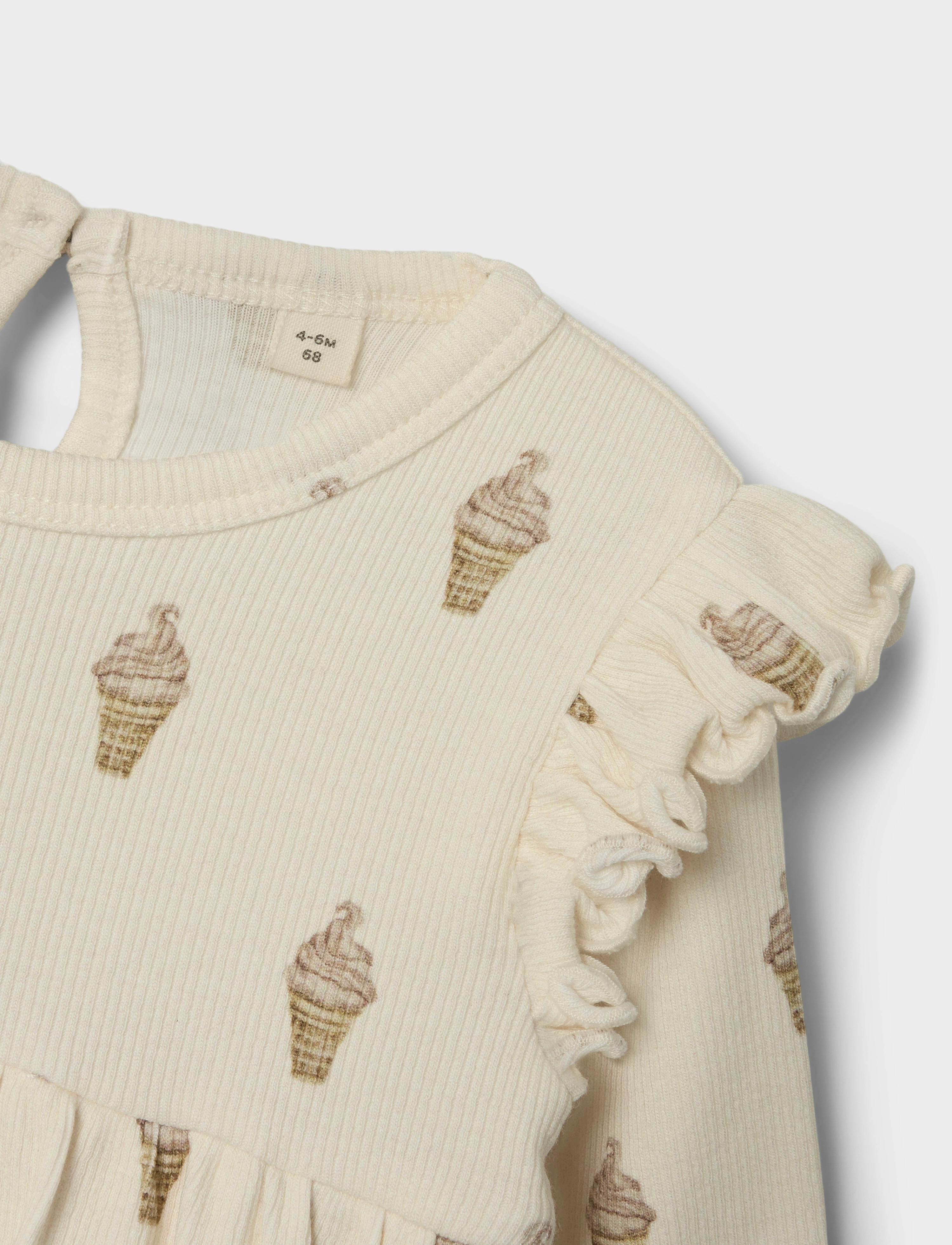 Lil'Atelier - NBFGAVO ENK LS BODY DRESS LIL - robes pour bébés à manches longues - turtledove - 4