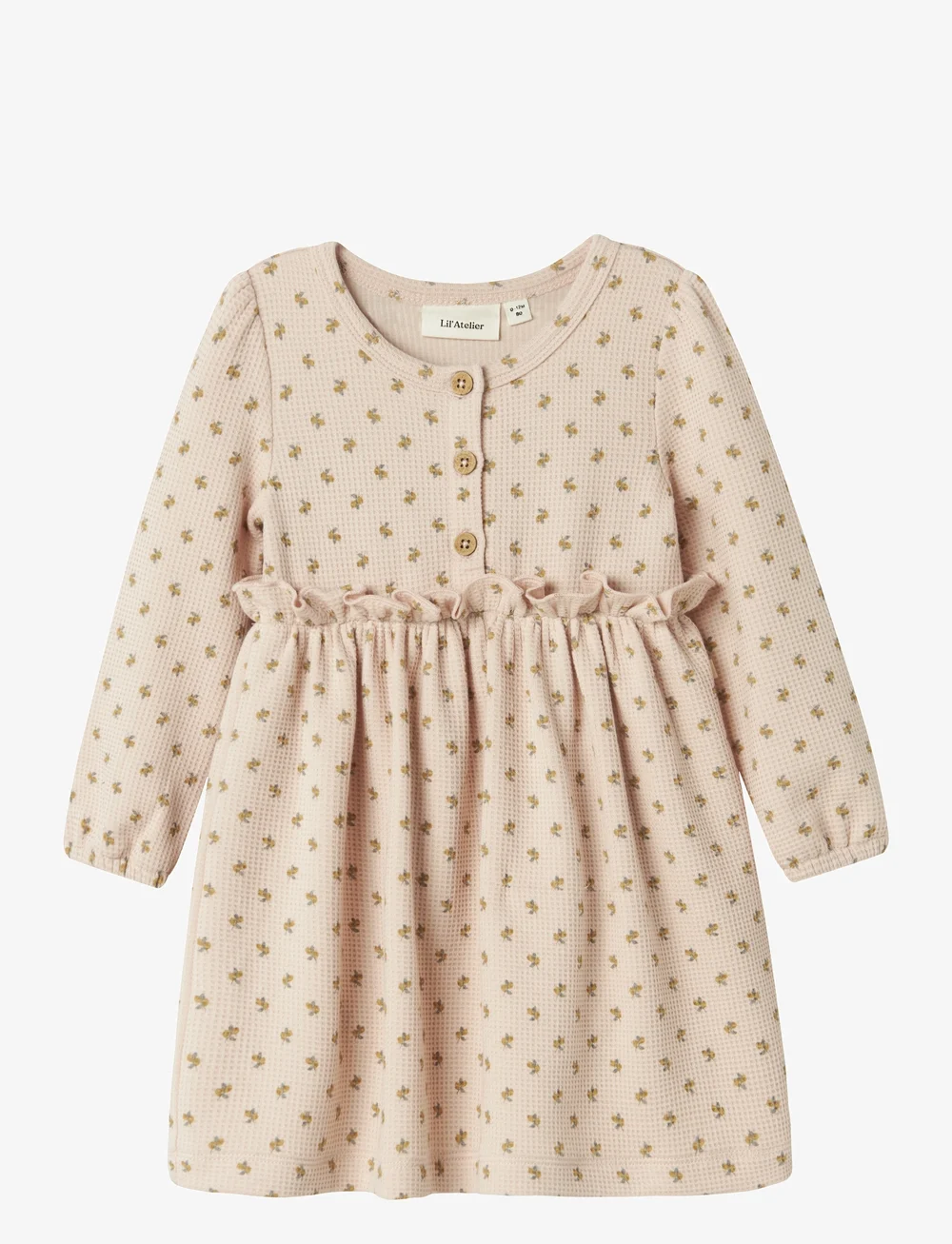 Lil'Atelier - NBFDESMA LS BODY DRESS LIL - langärmelige babykleider - peach whip - 0