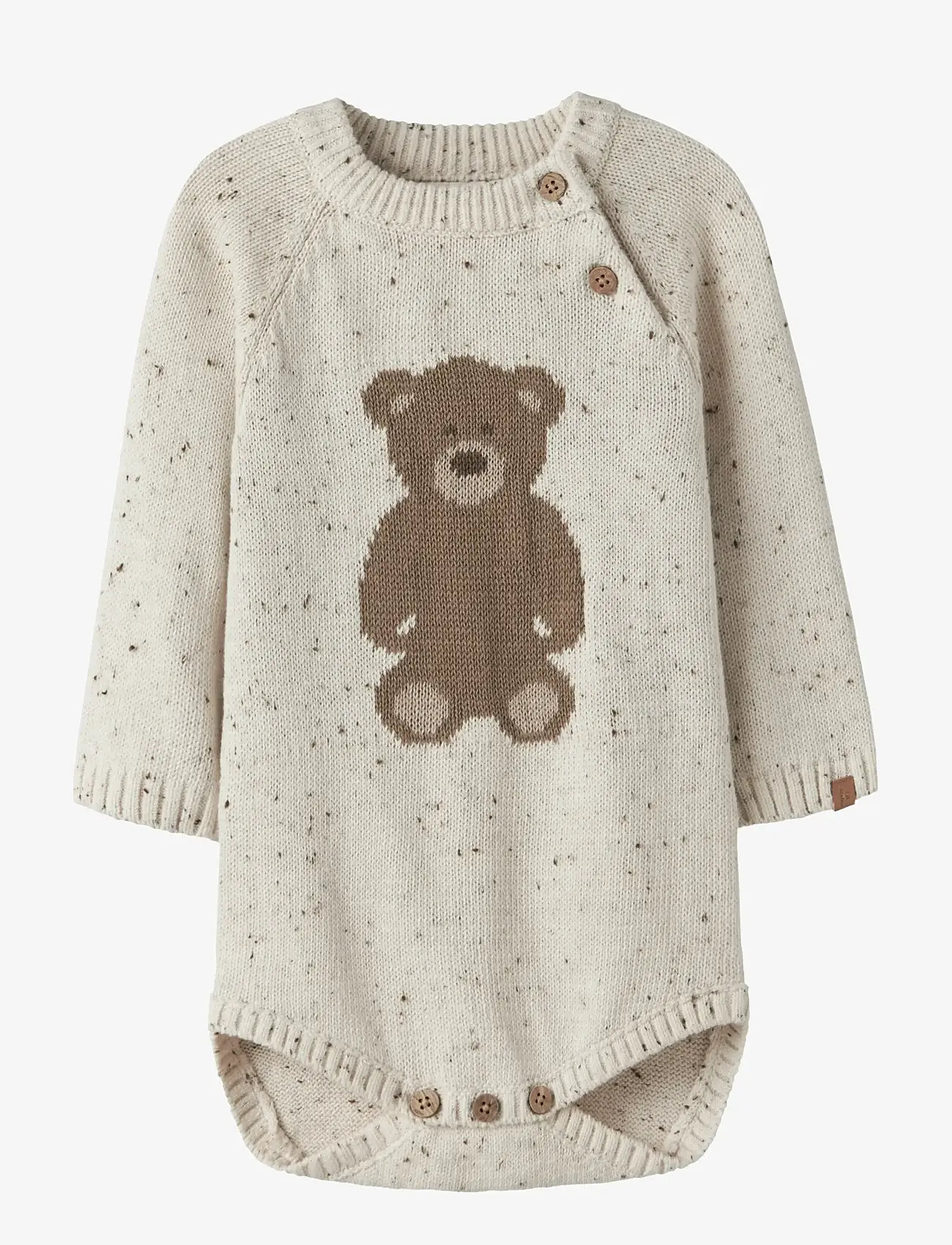 Lil'Atelier - NBNGALTO RIA LS KNIT BODY LIL - long-sleeved bodies - turtledove - 0