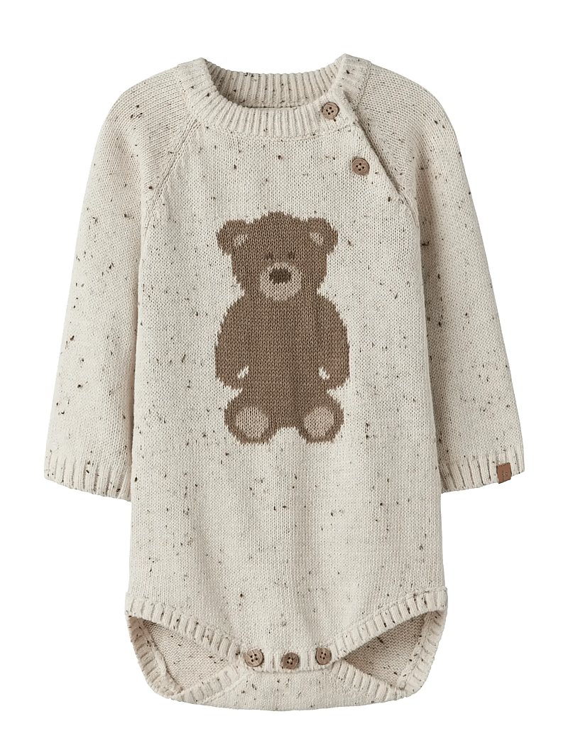 Lil'Atelier - NBNGALTO RIA LS KNIT BODY LIL - långärmade bodies - turtledove - 0